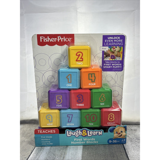 Fisher Price Laugh & Learn First Word Number Blocks - New