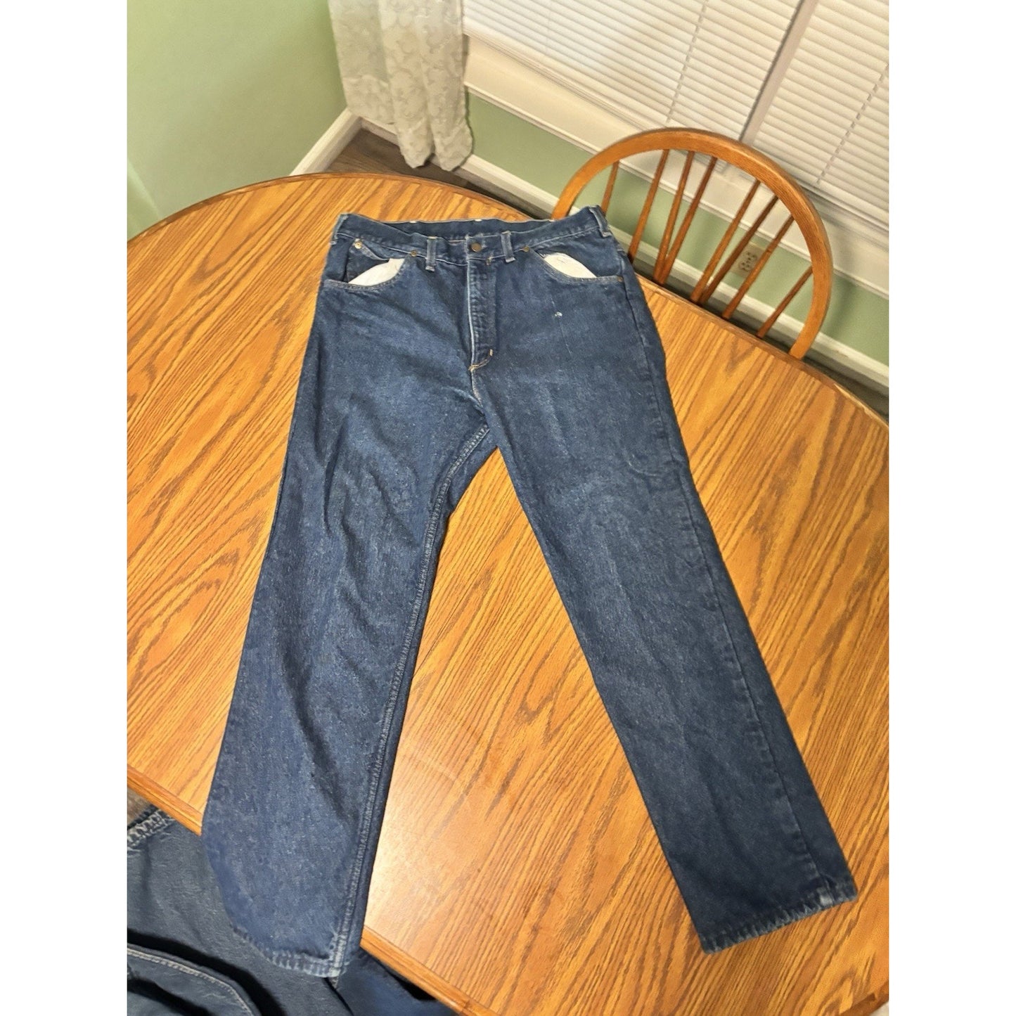 3x Vintage Carhartt Flannel Lined Jeans WF128 Made In USA Size 36x32