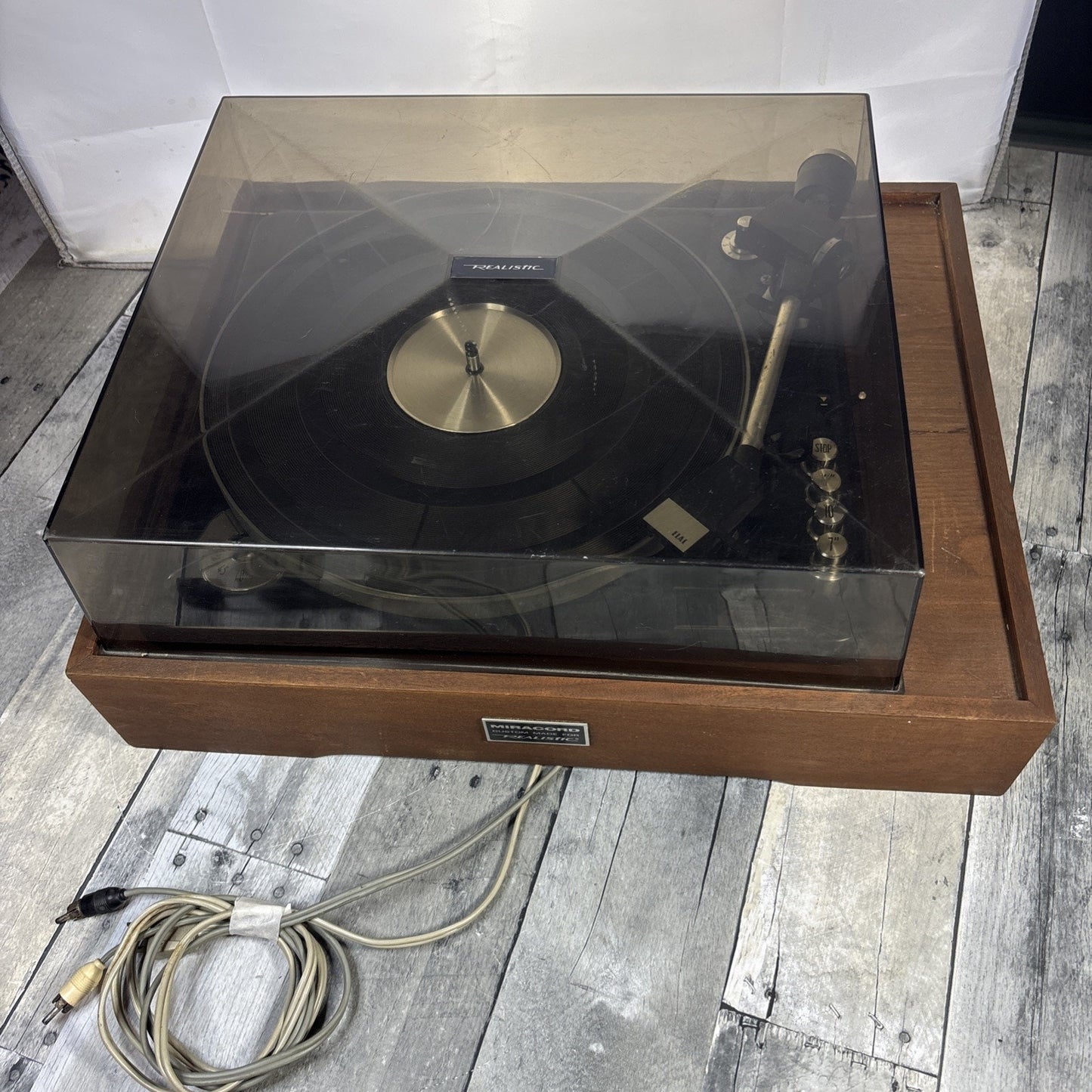 Elac Miracord 45 Turntable Realistic Wood Base Original