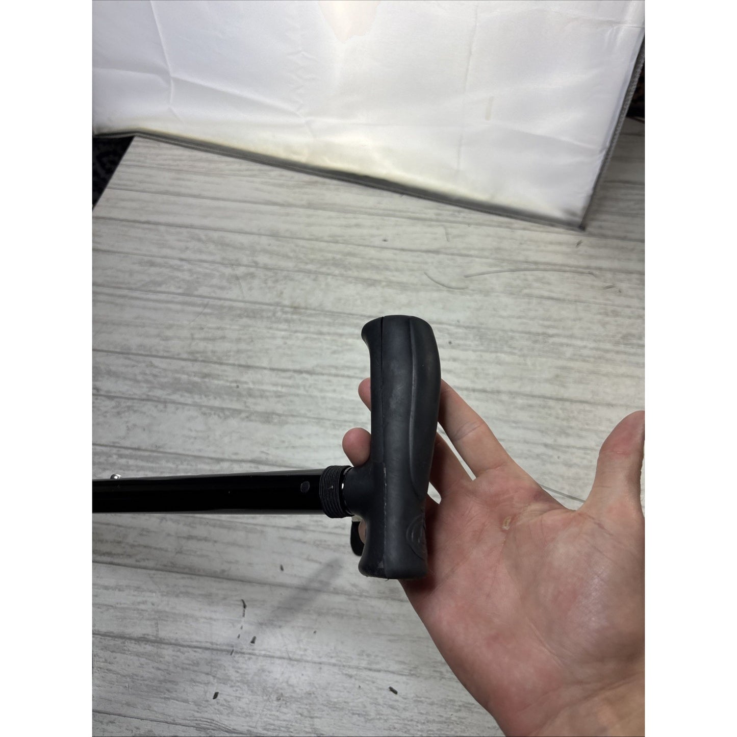 HurryCane Collapsable, Adjustable, Black, T-Handle, 3Point Base, All-Terrain NOB