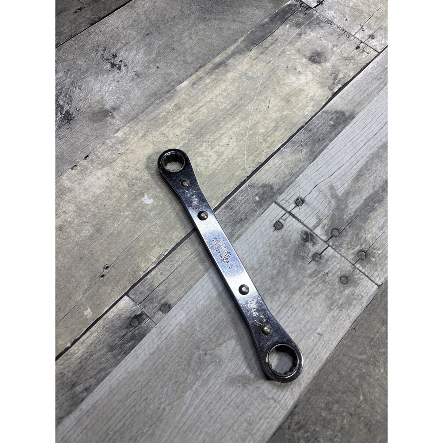 SNAP.ON spanner ratcheting wrench 1/2" & 9/16" 12. point sided R1618 0610