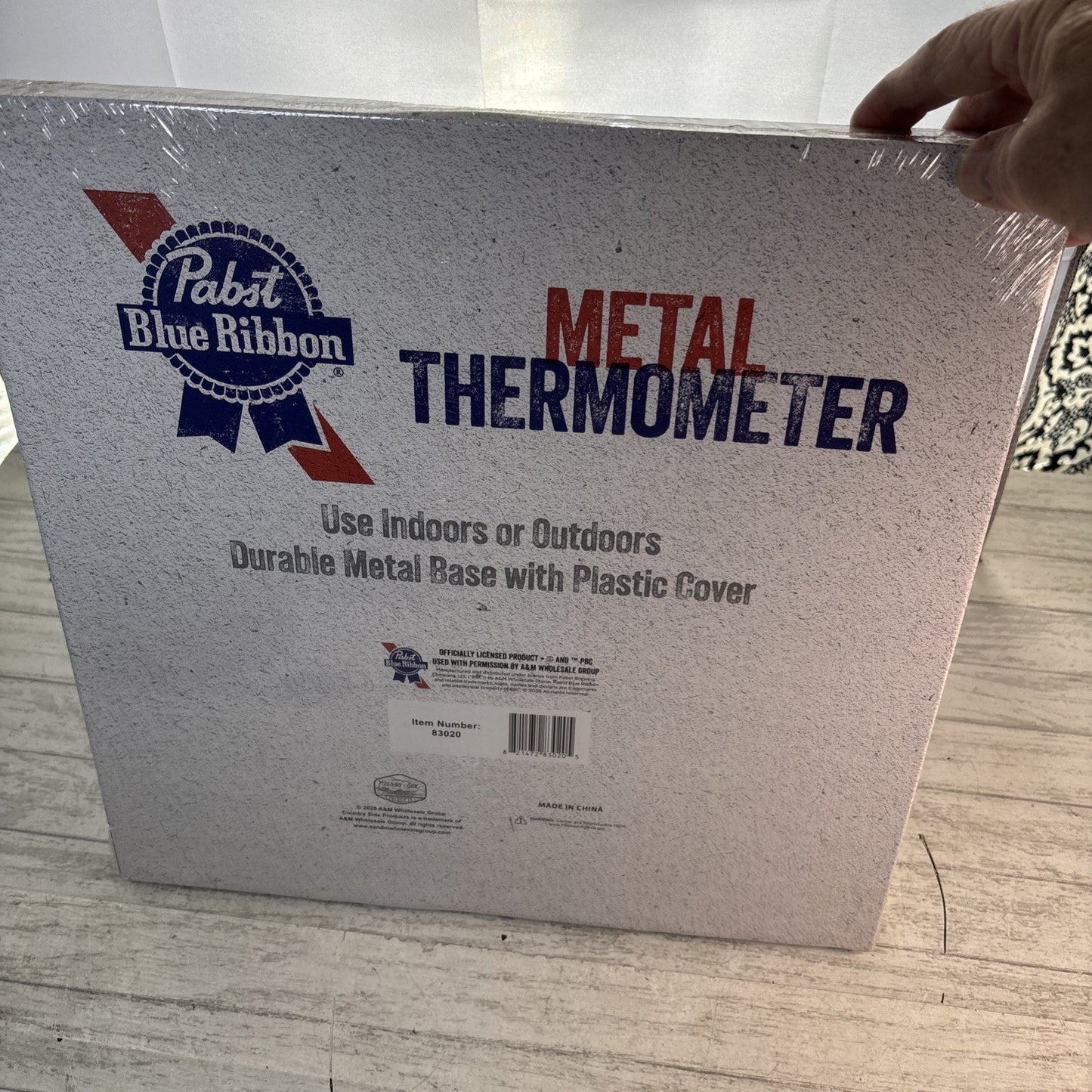 Pabst Blue Ribbon Beer 16” Round Metal Thermometer Retro PBR PABST MAN New