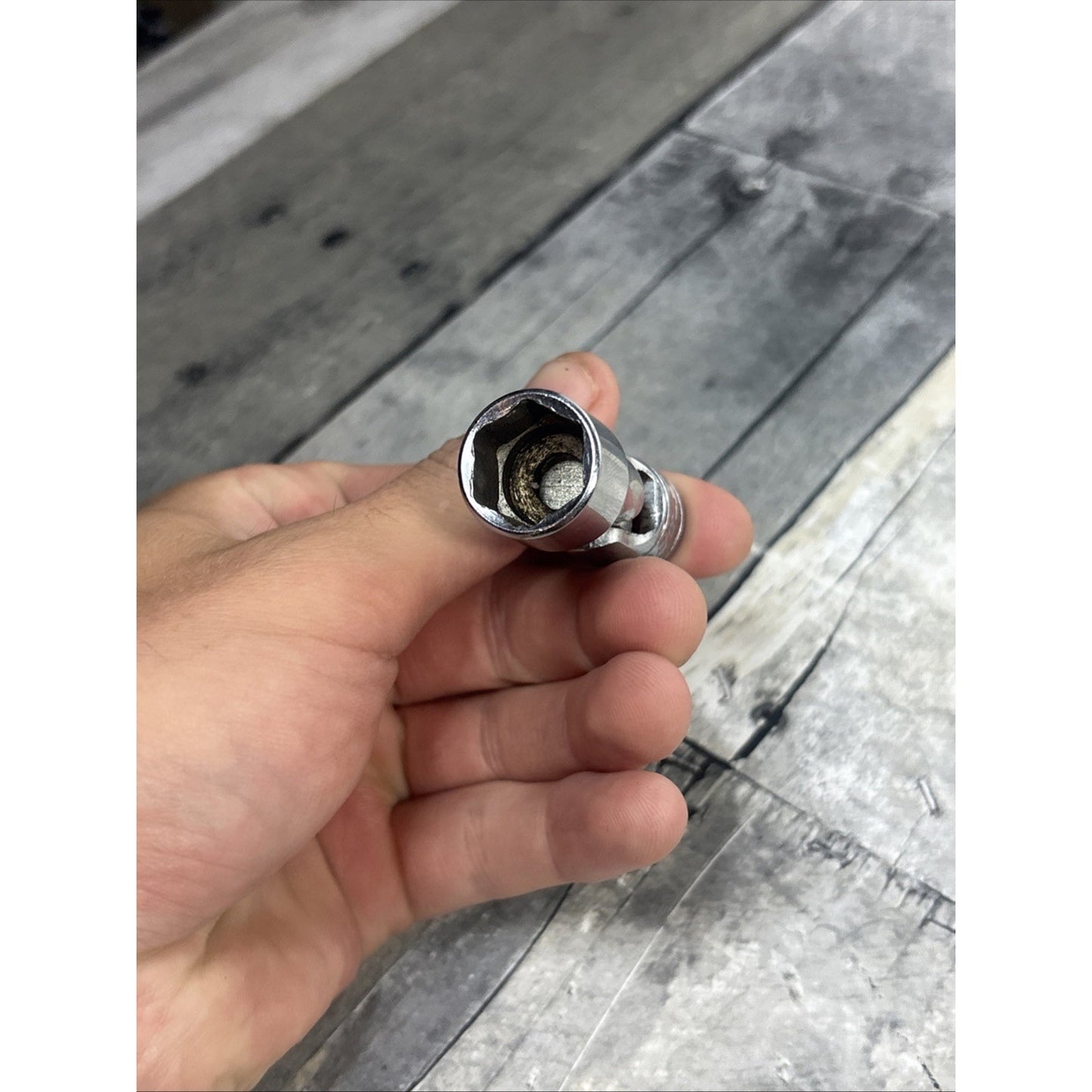 Snap On #FS18A - 9/16”, SAE, Swivel Socket, 3/8" Drive, 6 Point, Chrome-USA