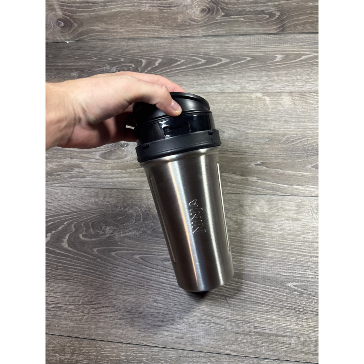 Nutri Ninja 16oz Stainless Steel Blender Portable To Go With Lid Travel Tumbler