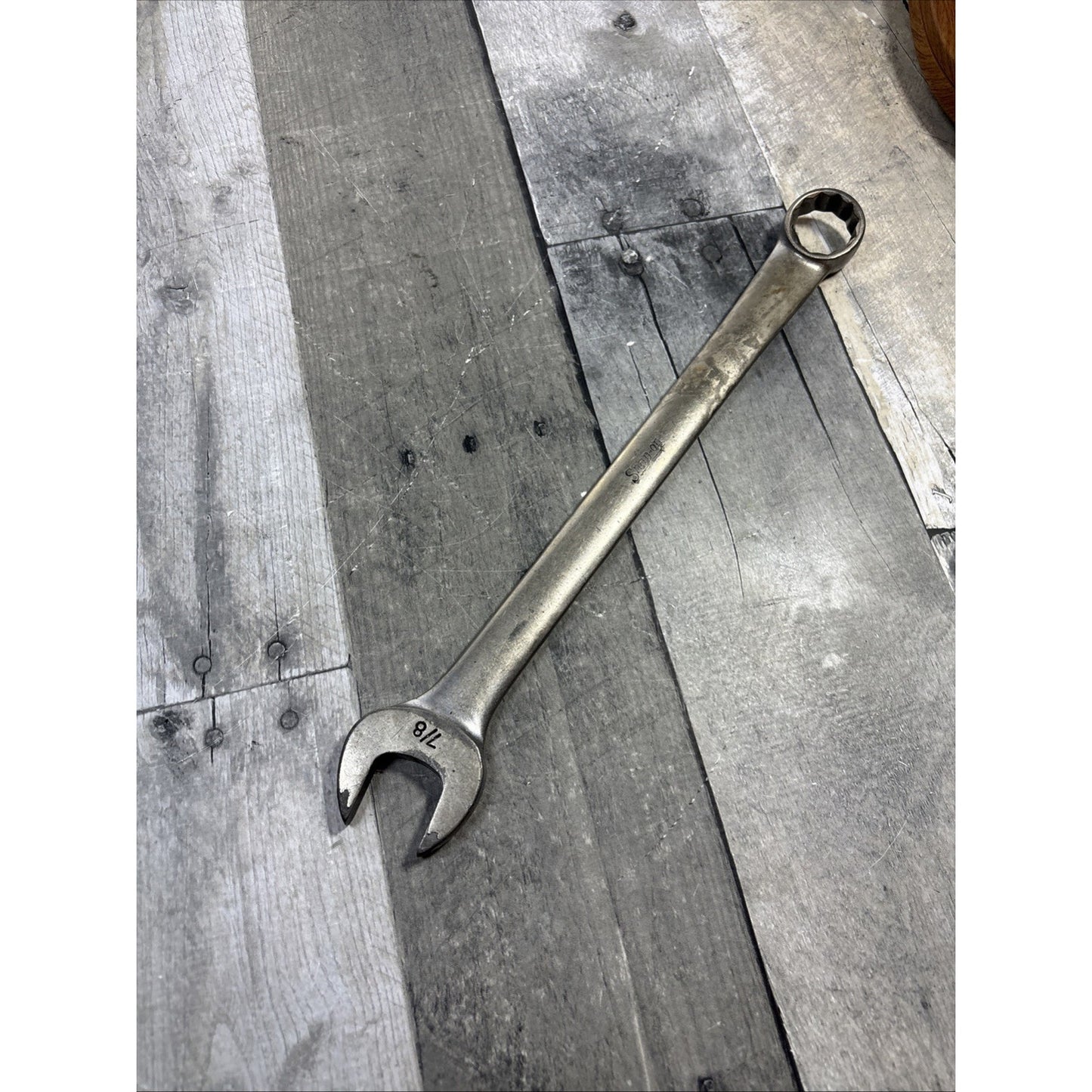 1939 Snap-on USA 7/8" Standard Length 12 Point Combination Wrench OEX28 VINTAGE