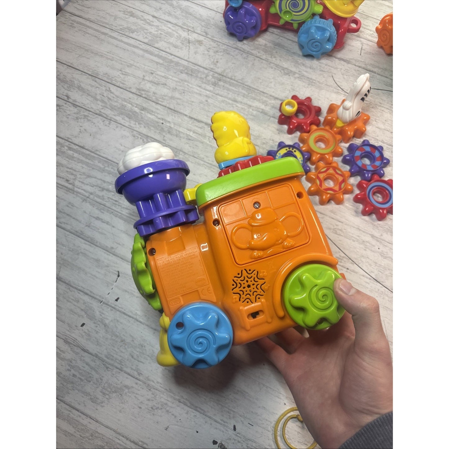 VTech GearZooz Roll and Roar Animal Train Musical Gears Smart Play WORKS
