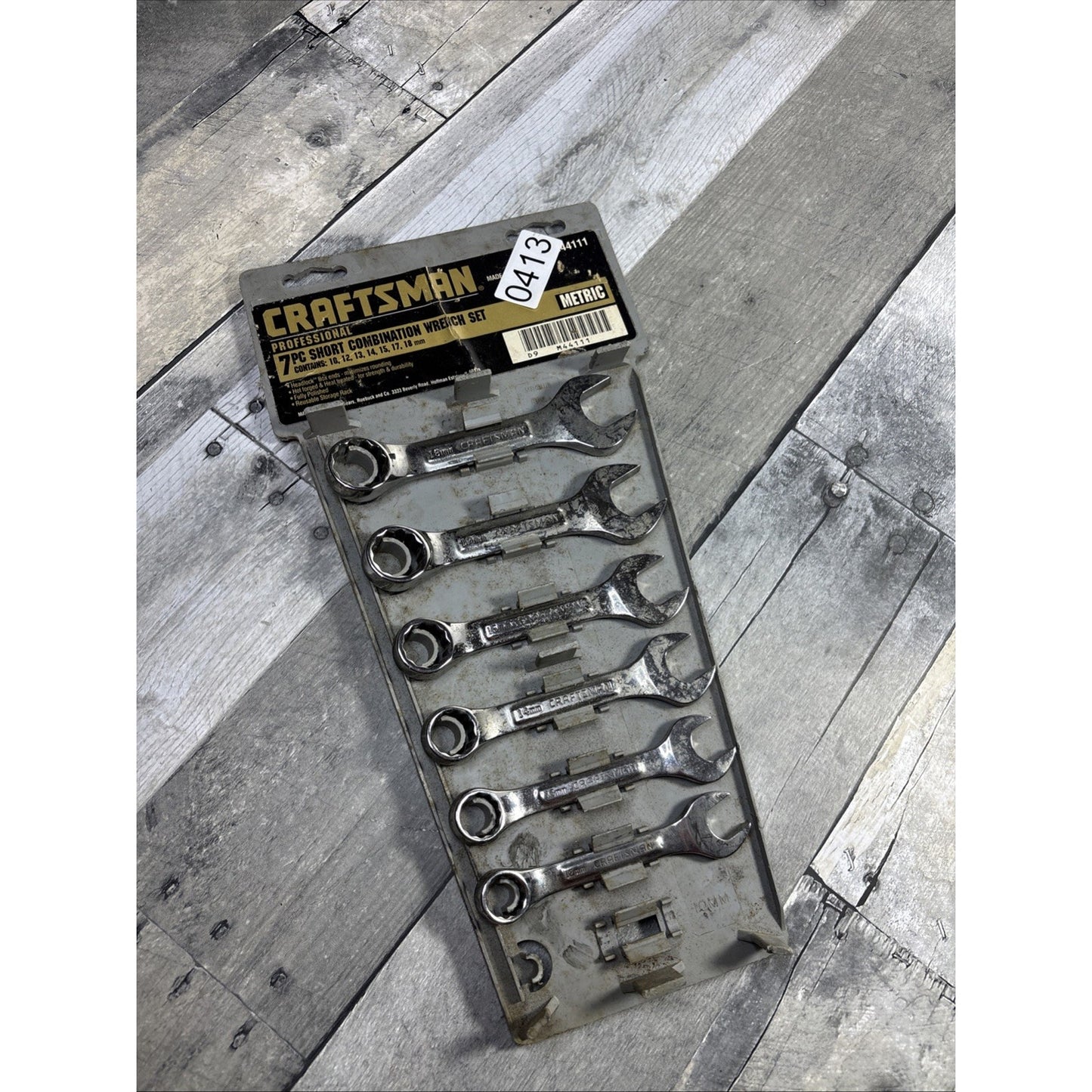 Craftsman USA Metric 12-18mm 6pc Stubby Wrench Set VV Series 44111