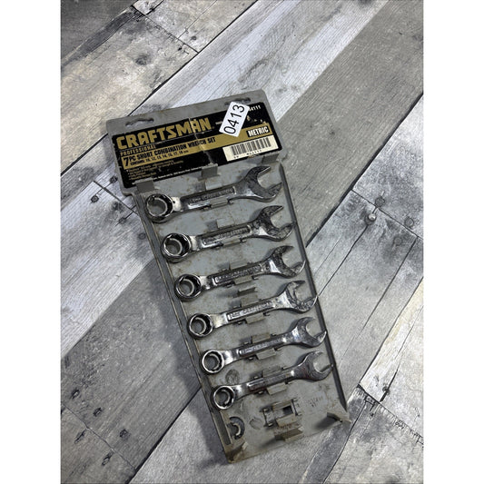 Craftsman USA Metric 12-18mm 6pc Stubby Wrench Set VV Series 44111