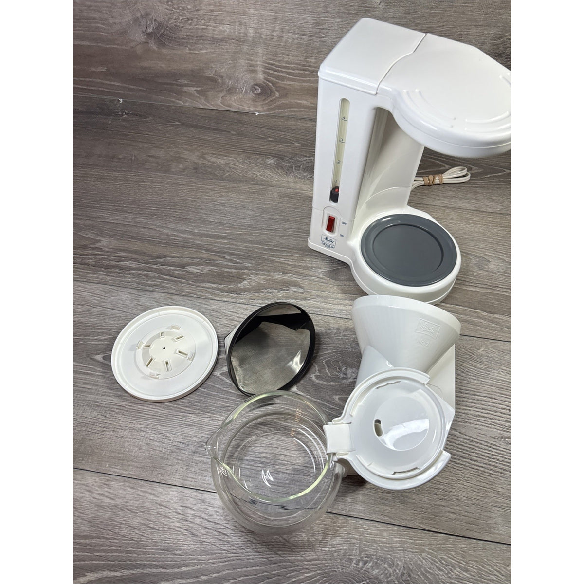 Melitta Gevalia Kaffe Coffee Maker 4 Cup Model BCM-4C White Vintage 1991 Clean