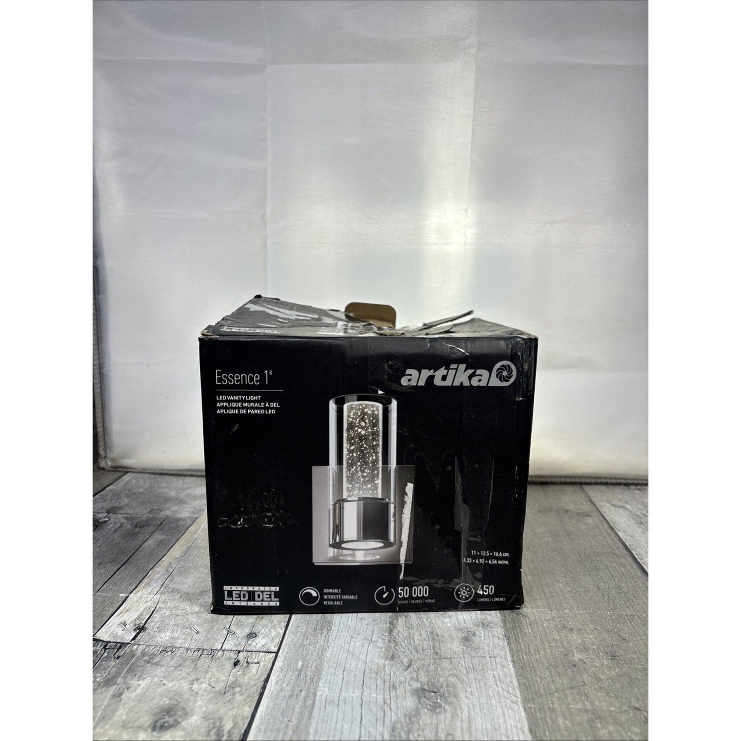 Artika Essence LED Wall Sconce Chrome Bubble Glass Vanity Light Modern VAN1-RT