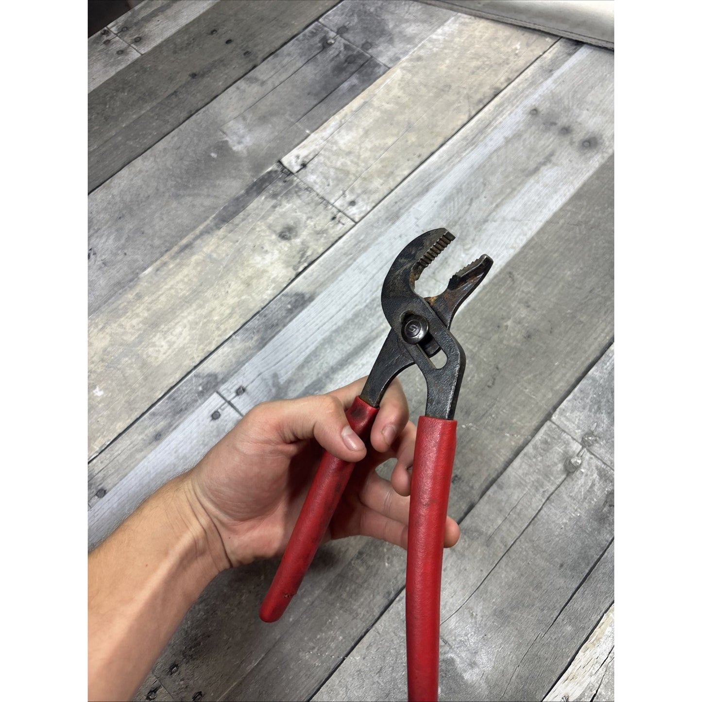 Snap-on | 91ACP | Adjustable Joint Interlocking Channel Pliers Red Handle USA