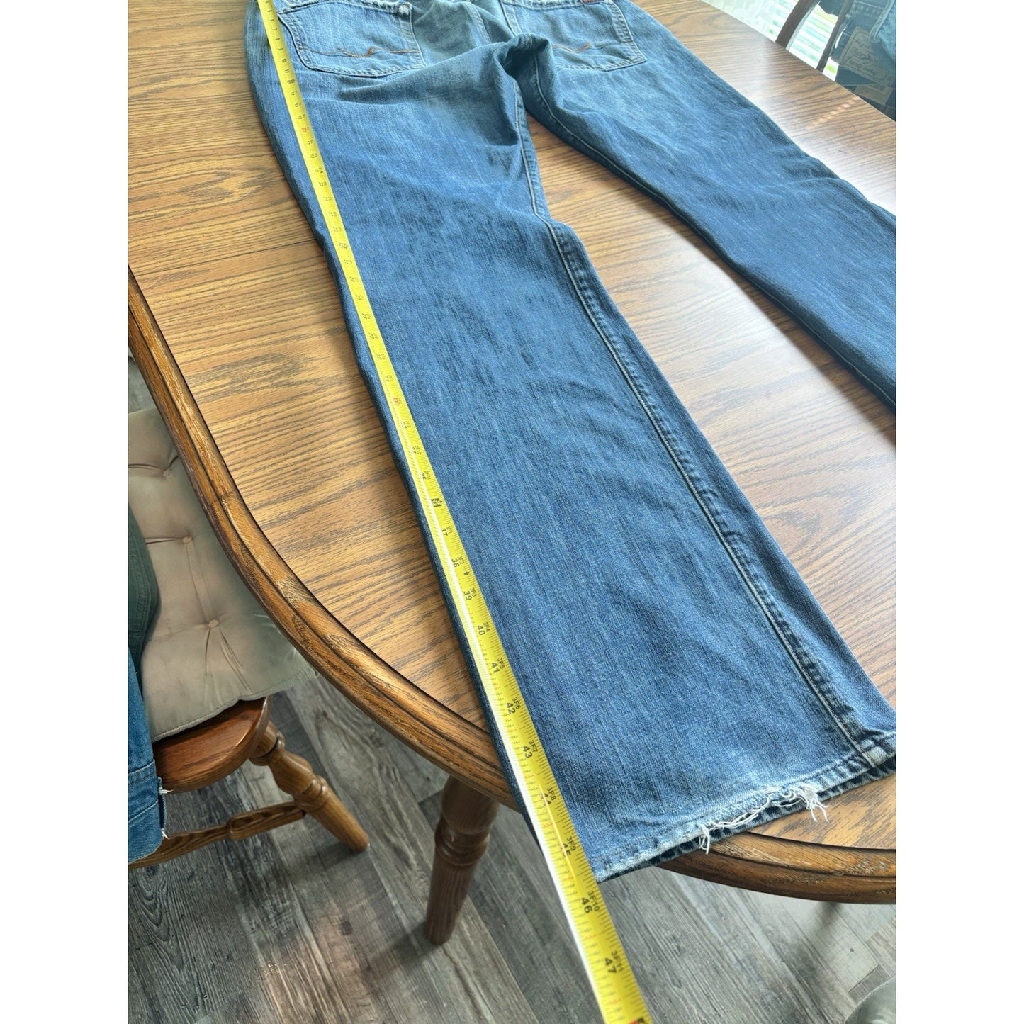 7 For All Mankind Brett Jeans Mens 40x36 Blue Straight Leg Denim Made in USA