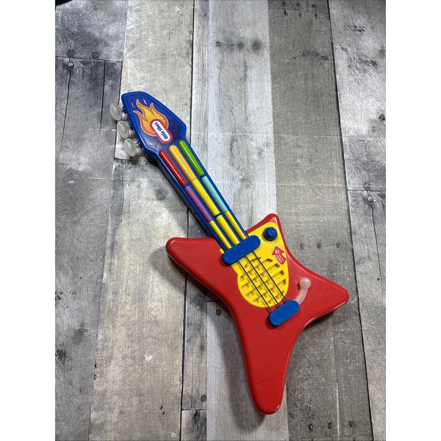 Little Tikes Pop Tunes Guitar Kids Red Musical Instrument Lights Sounds Vintage