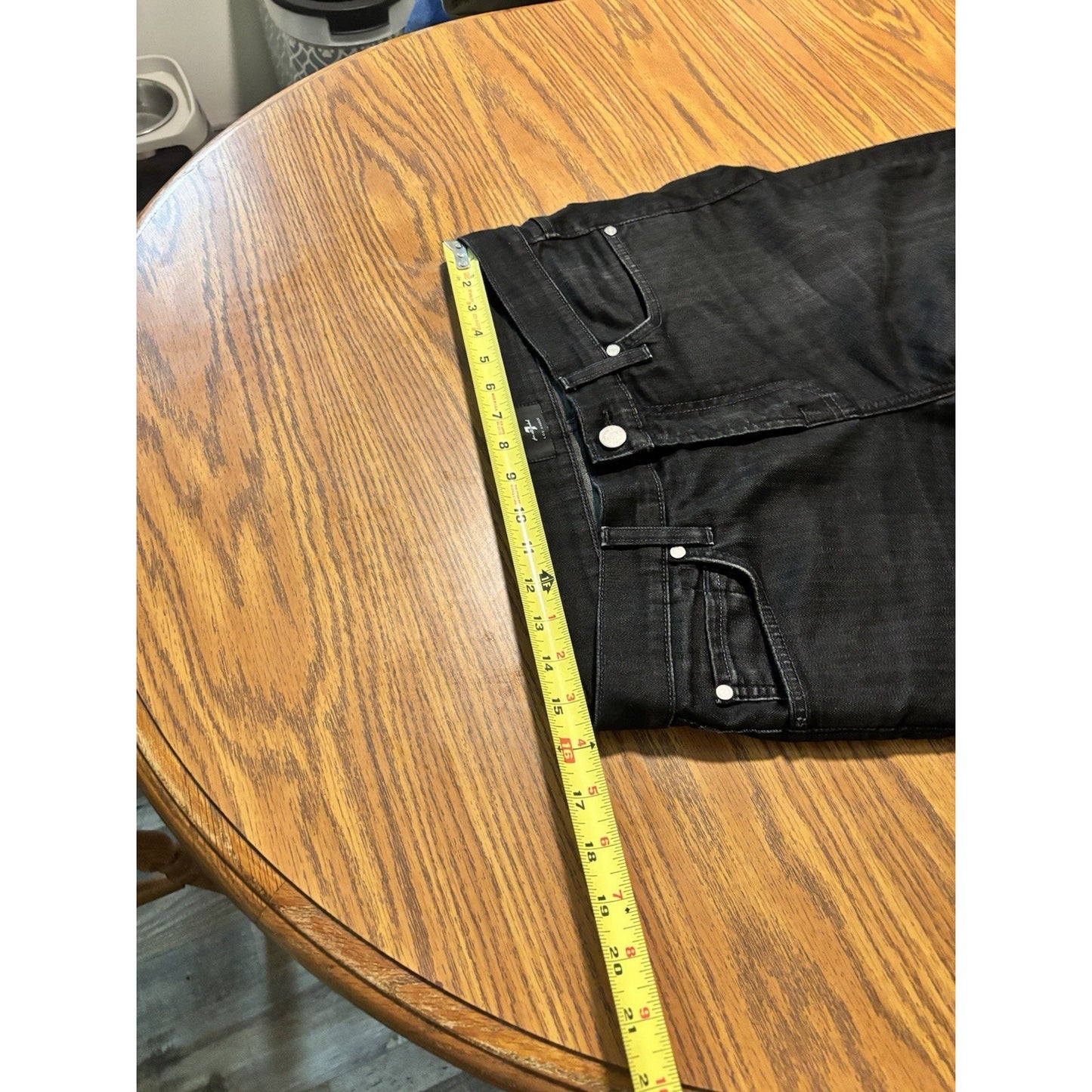7 For All Mankind Jeans Mens 31 Black Paxtyn Slim Skinny Stretch Denim