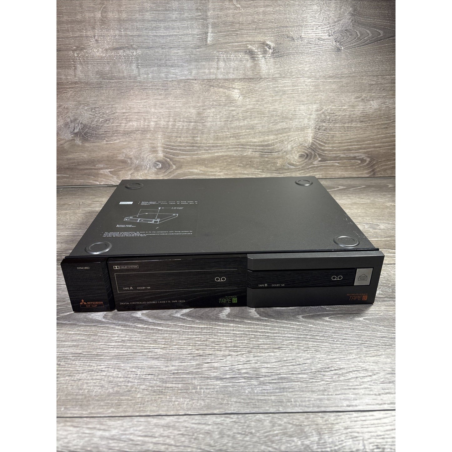 Mitsubishi DT-62P Dual Cassette Deck Tape Player Hi-Fi Japan