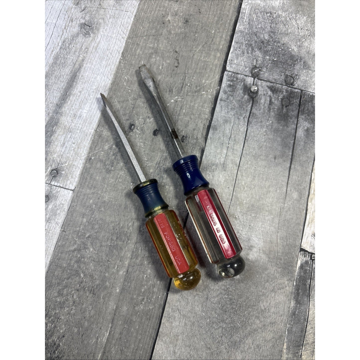 Craftsman Vintage 3/16 & 1/4 WF Slotted Flathead Screwdrivers - 41583 41581