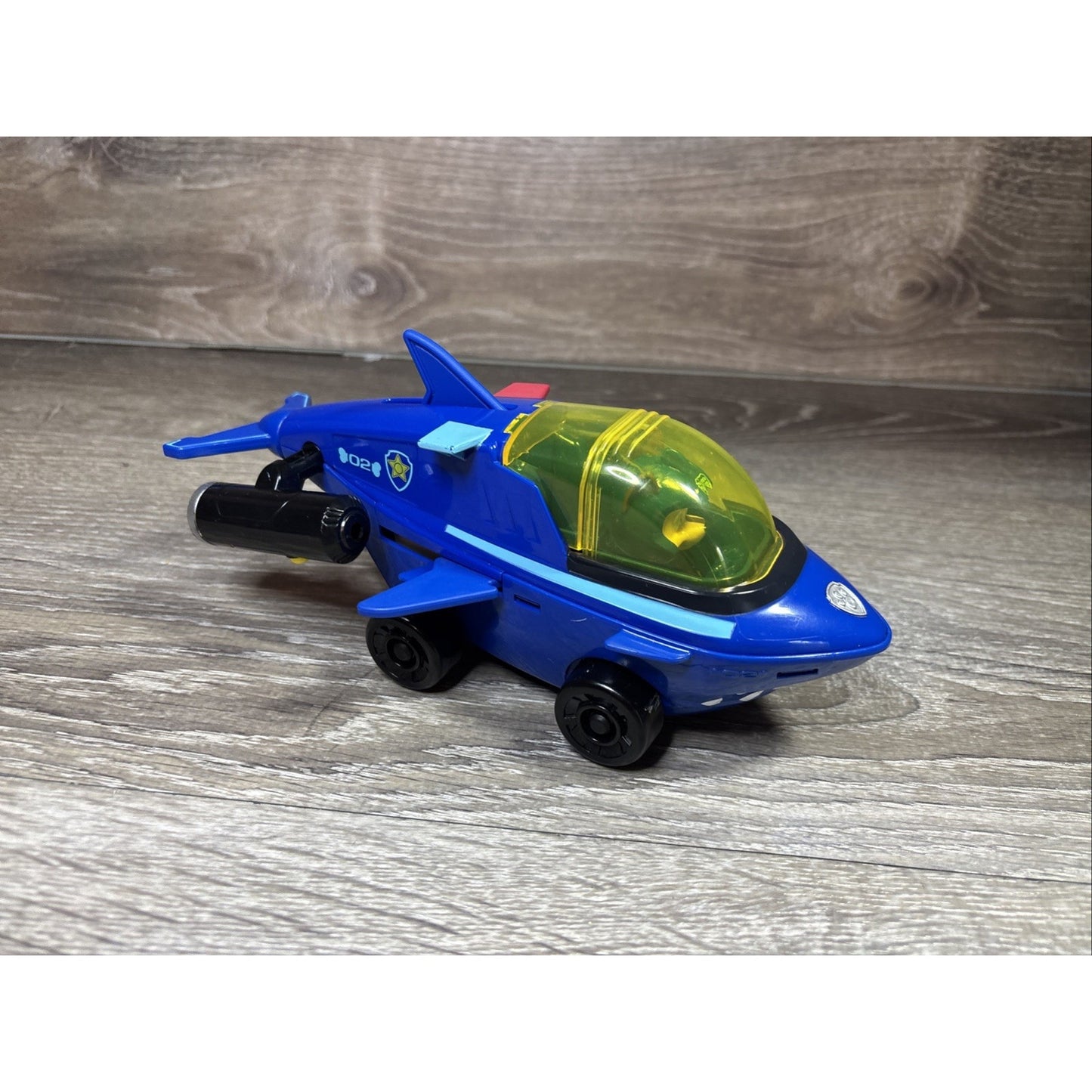 Paw Patrol Aqua Pups, Chase Transforming Shark Vehicle & Figure Set Blue Toy