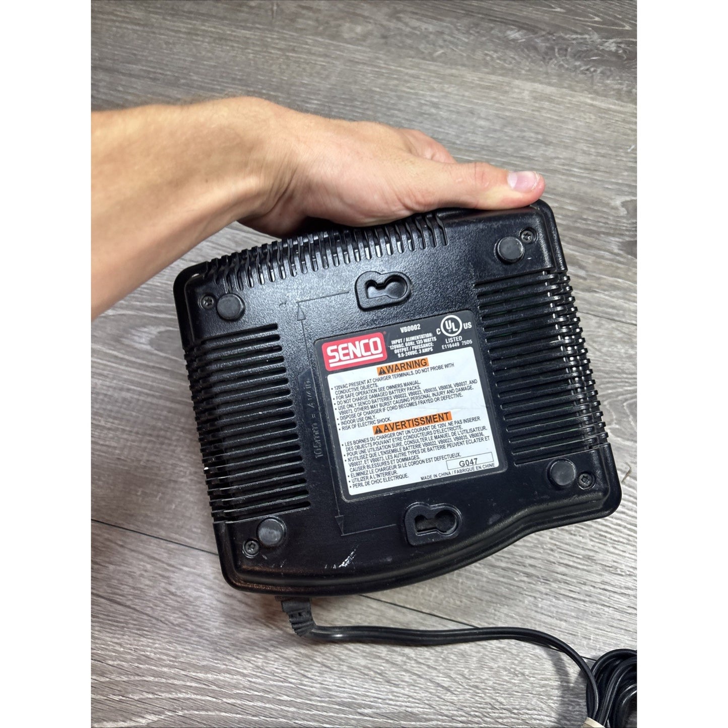 Genuine OEM Senco Tools VB0002 Super Battery Charger 9.6V to 24V 1 Hour Charge