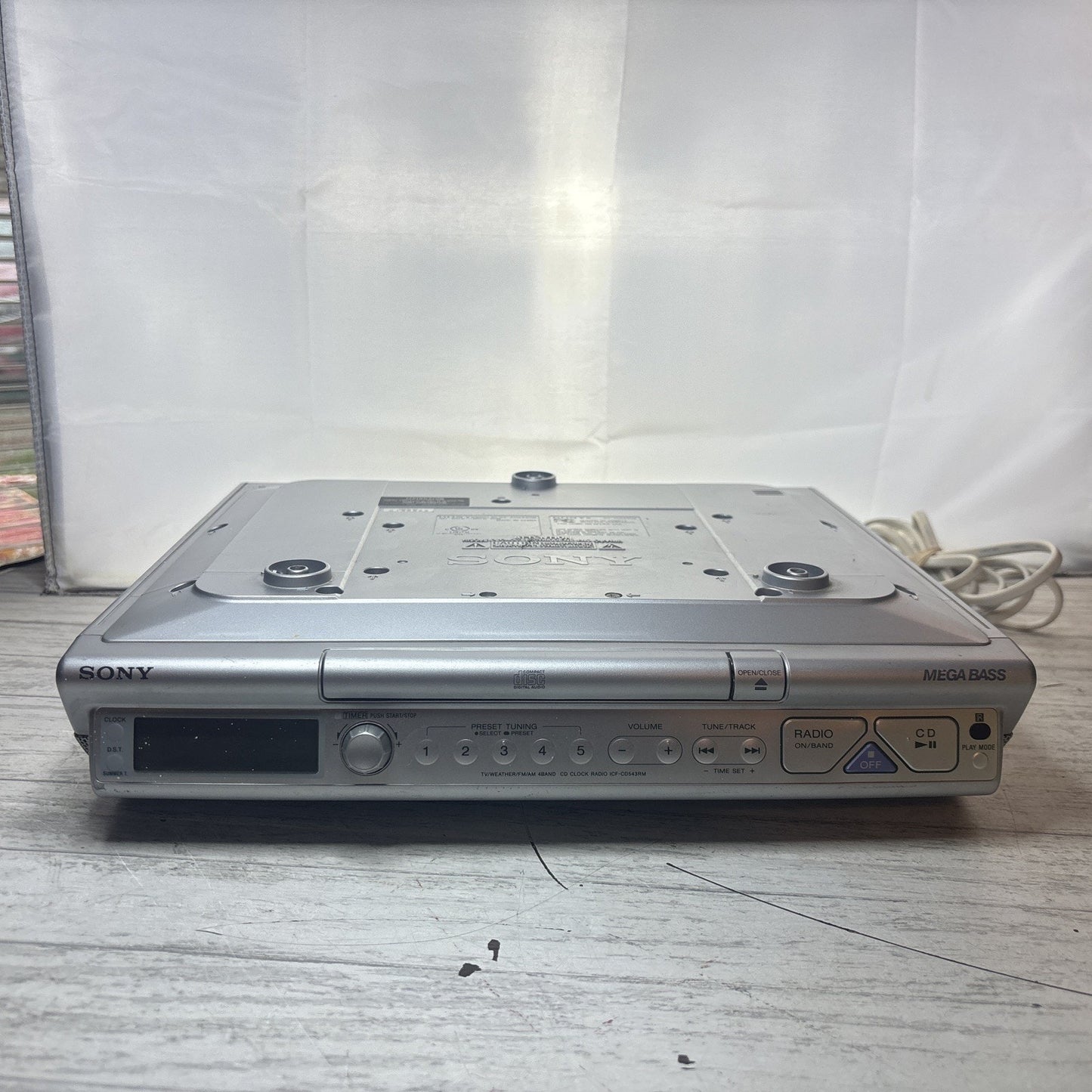 SONY ICF-CDK50 Under Cabinet AM/FM Radio CD Player *Tested Working* No Remote