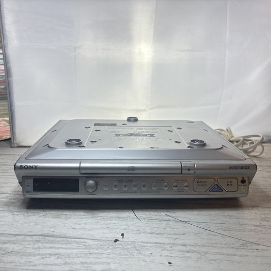 SONY ICF-CDK50 Under Cabinet AM/FM Radio CD Player *Tested Working* No Remote