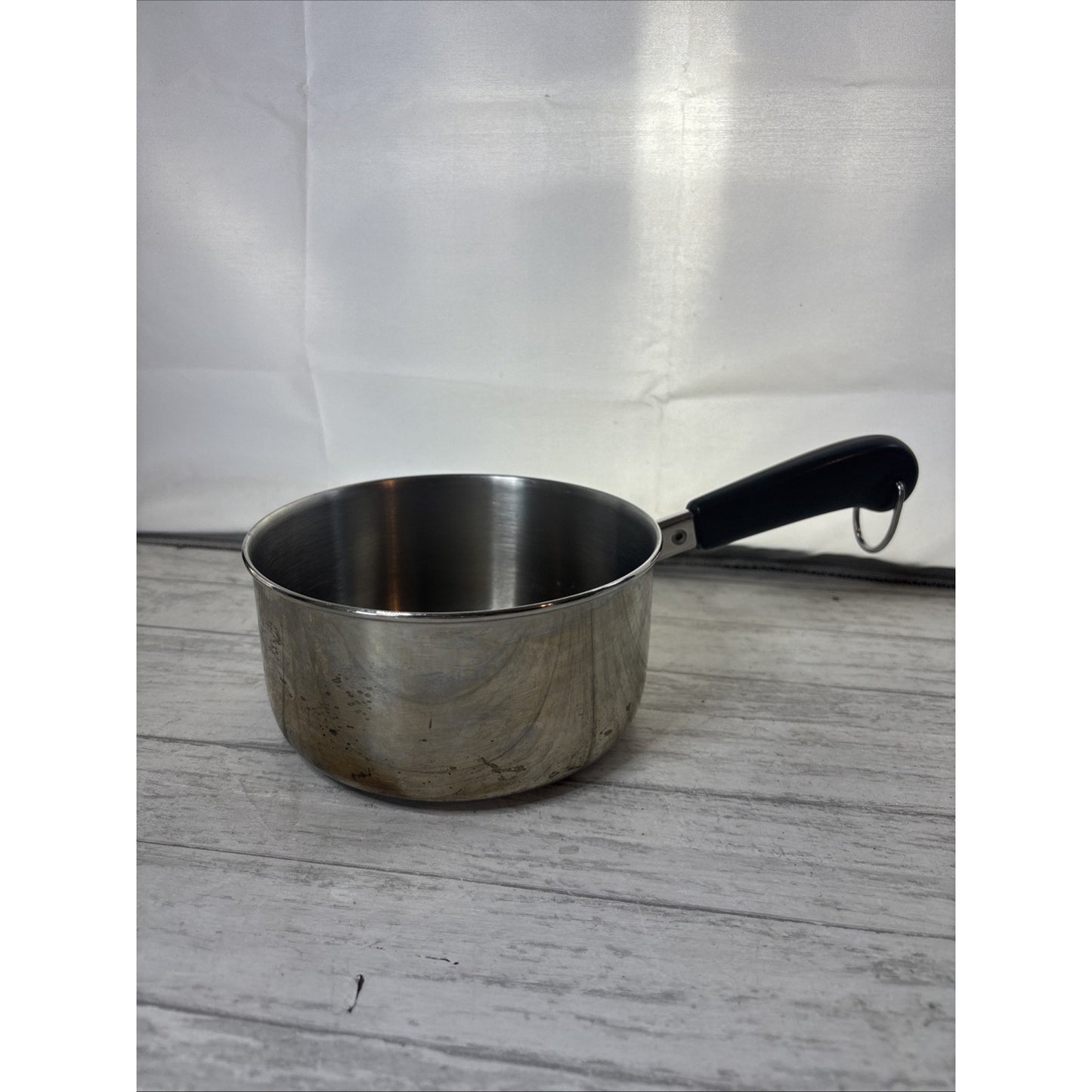 Revere Ware Stainless Tri Ply Disc Clad Bottom 1 QT Saucepan Lid Clinton IL USA