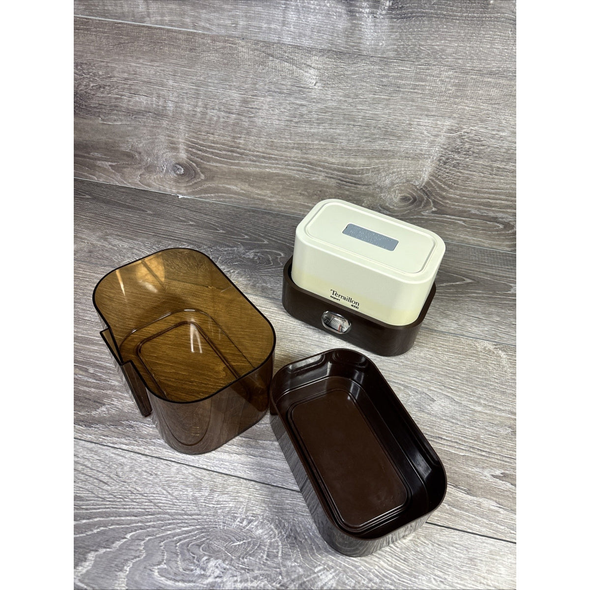 Terraillon Export 4000 Kitchen Scale Vintage Yellow Amber MCM Made in France