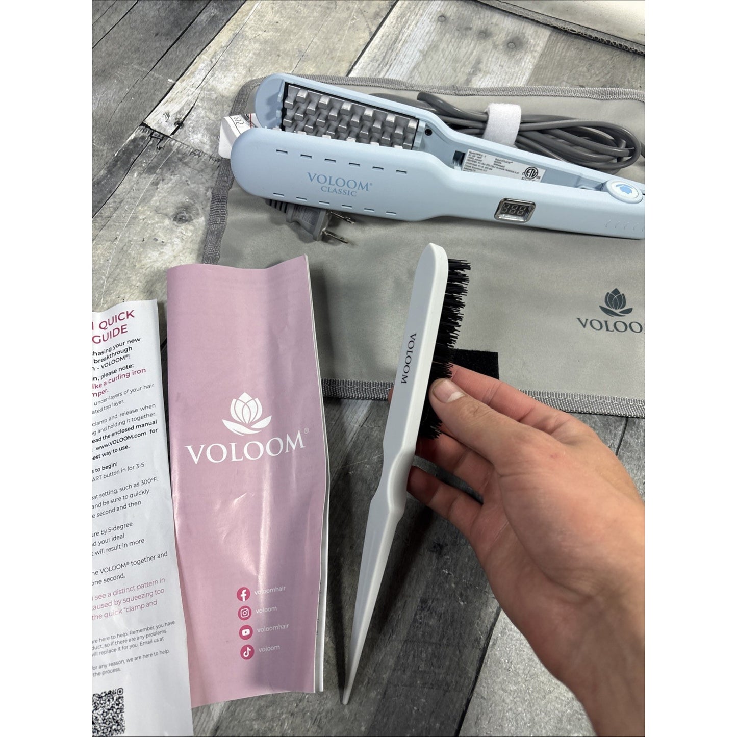 Voloom Classic 1-1/2" Hair Volumizing Iron Ceramic Texture Root Lifter OIPW15-2