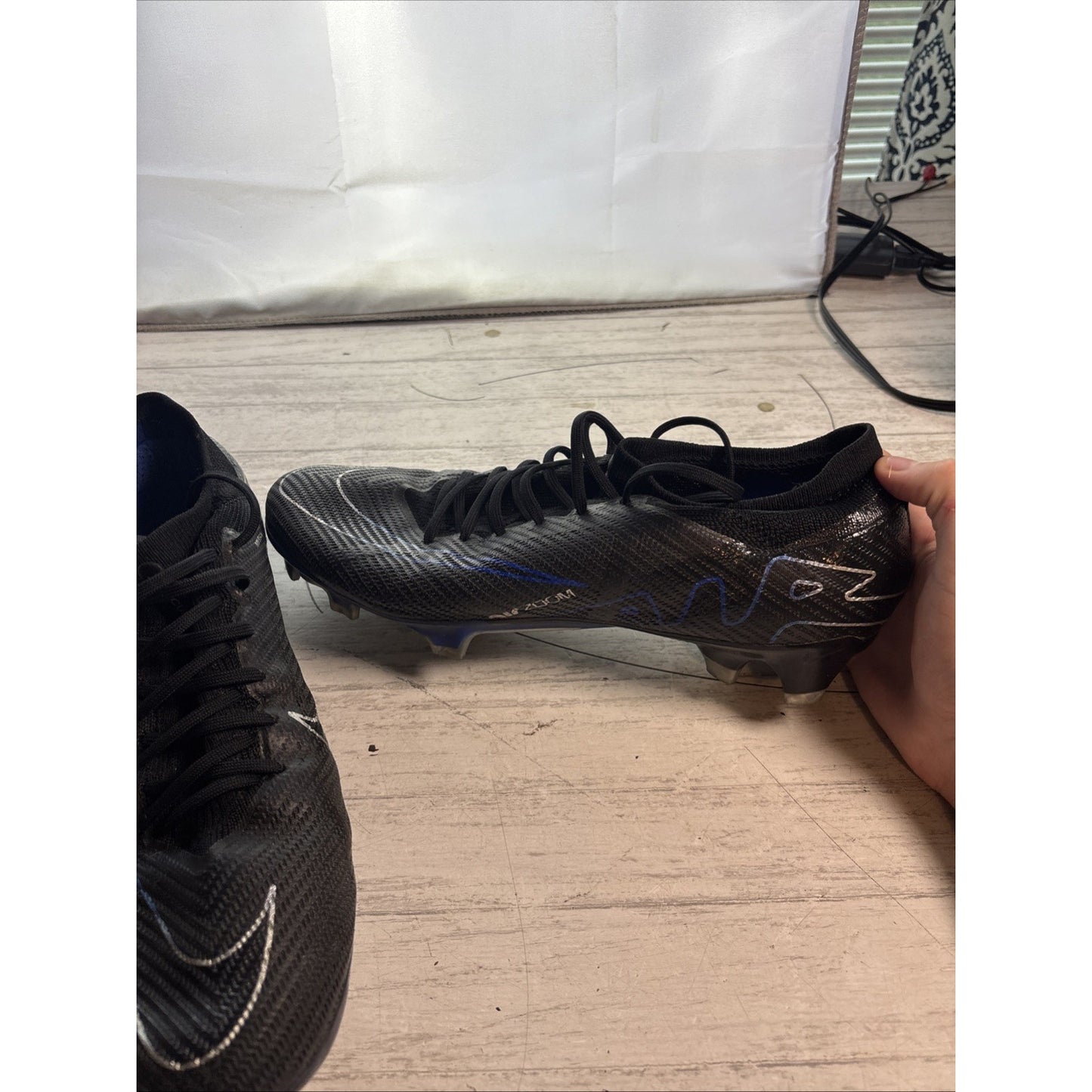Nike Zoom Vapor 15 Pro FG Shadow Pack Black Royal DJ5603-040 Mens Size 11.5