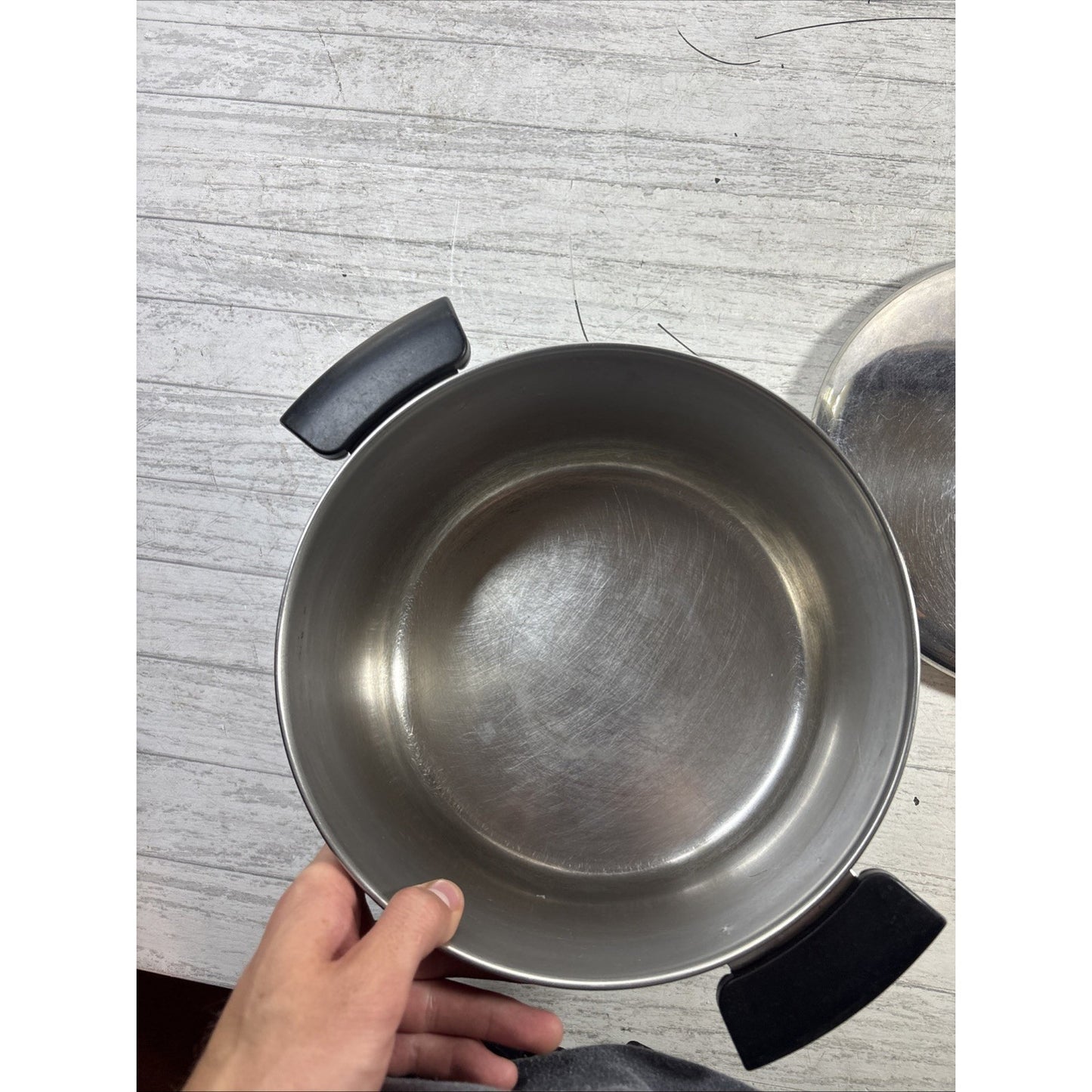 Revere Ware 1801 Copper Bottom 4 1/2 Qt Quart Stock Pot/ Dutch Oven w Lid