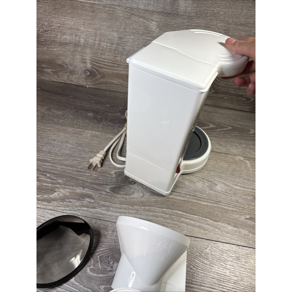 Melitta Gevalia Kaffe Coffee Maker 4 Cup Model BCM-4C White Vintage 1991 Clean