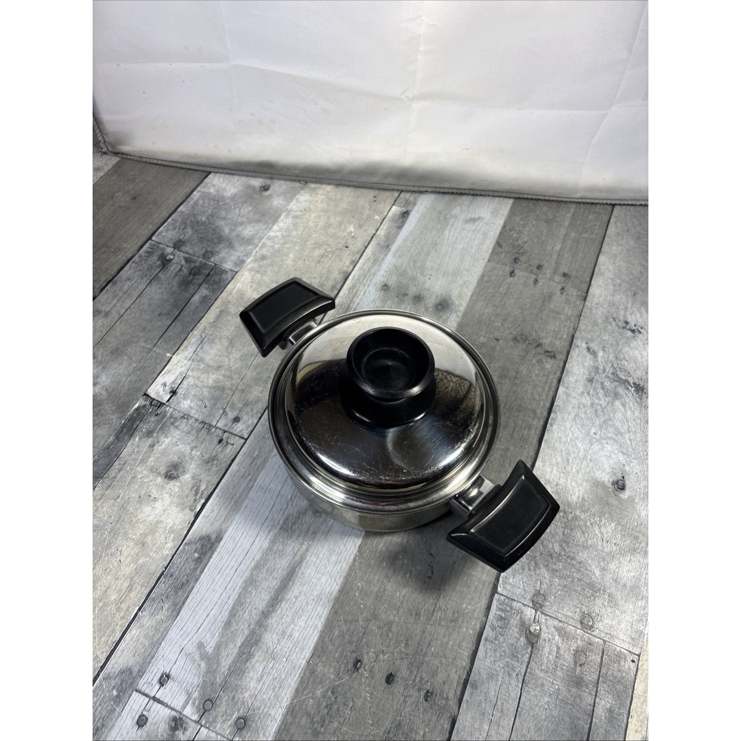 Royal Queen Temp Tone Plus 6.5” Stock Pot/Lid - 5 Ply Stainless Steel Multi Core