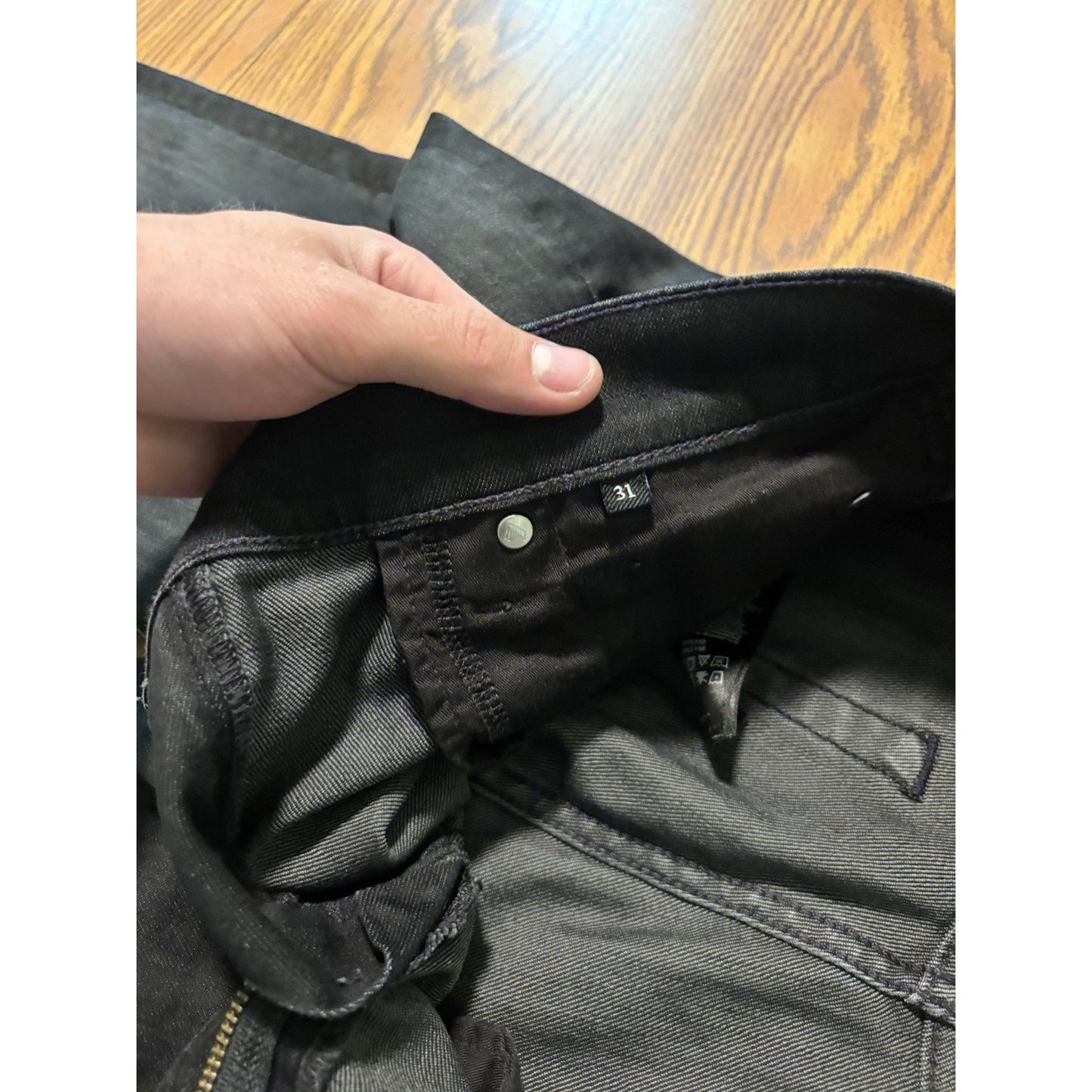 7 For All Mankind Jeans Mens 31 Black Paxtyn Slim Skinny Stretch Denim