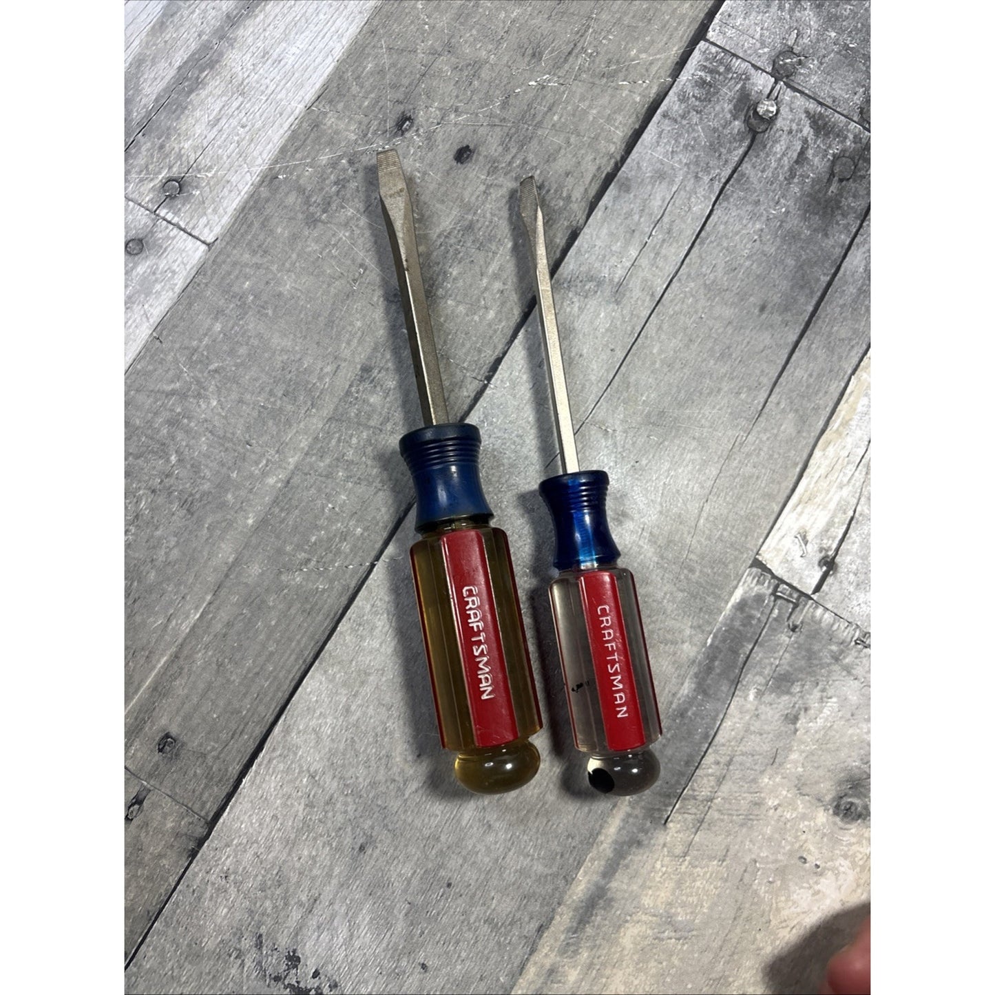 Vintage Craftsman 1/4" & 3/16” Slotted Flat Head Screwdrivers WF 41583 & 41581