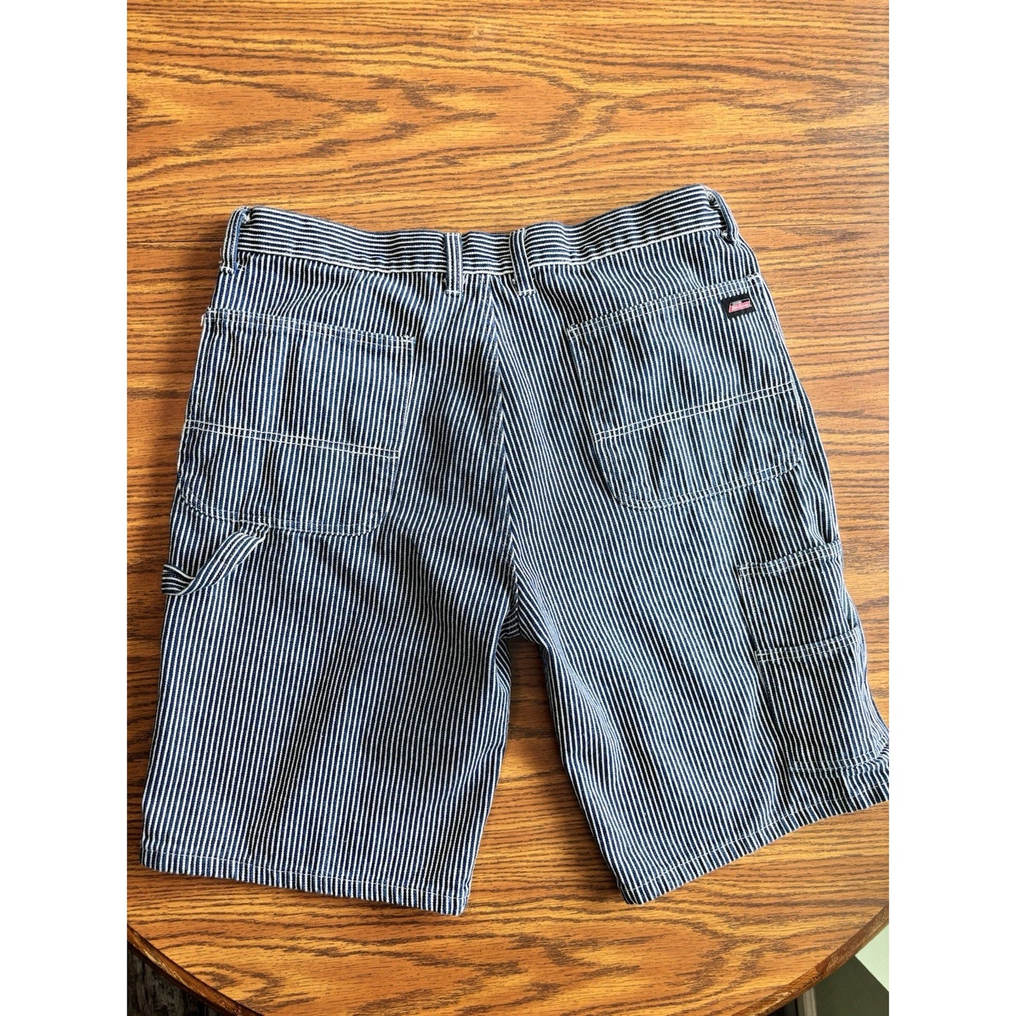 Dickies Hickory Stripe Shorts Men's Size 36 Indigo Railroad Workwear Thick