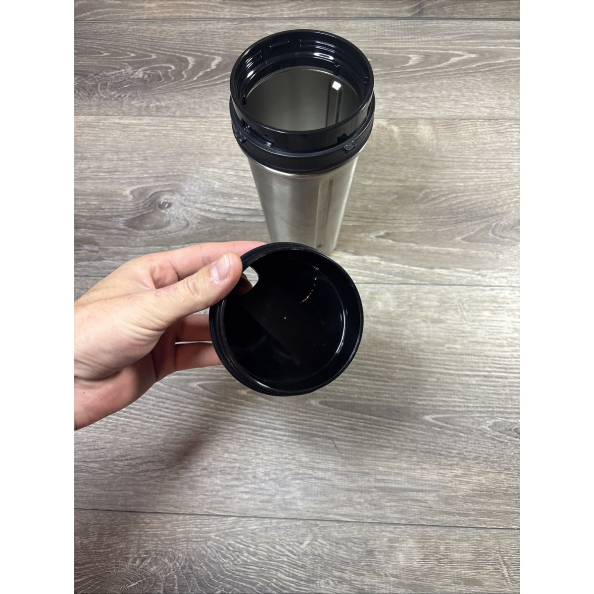 Nutri Ninja 16oz Stainless Steel Blender Portable To Go With Lid Travel Tumbler