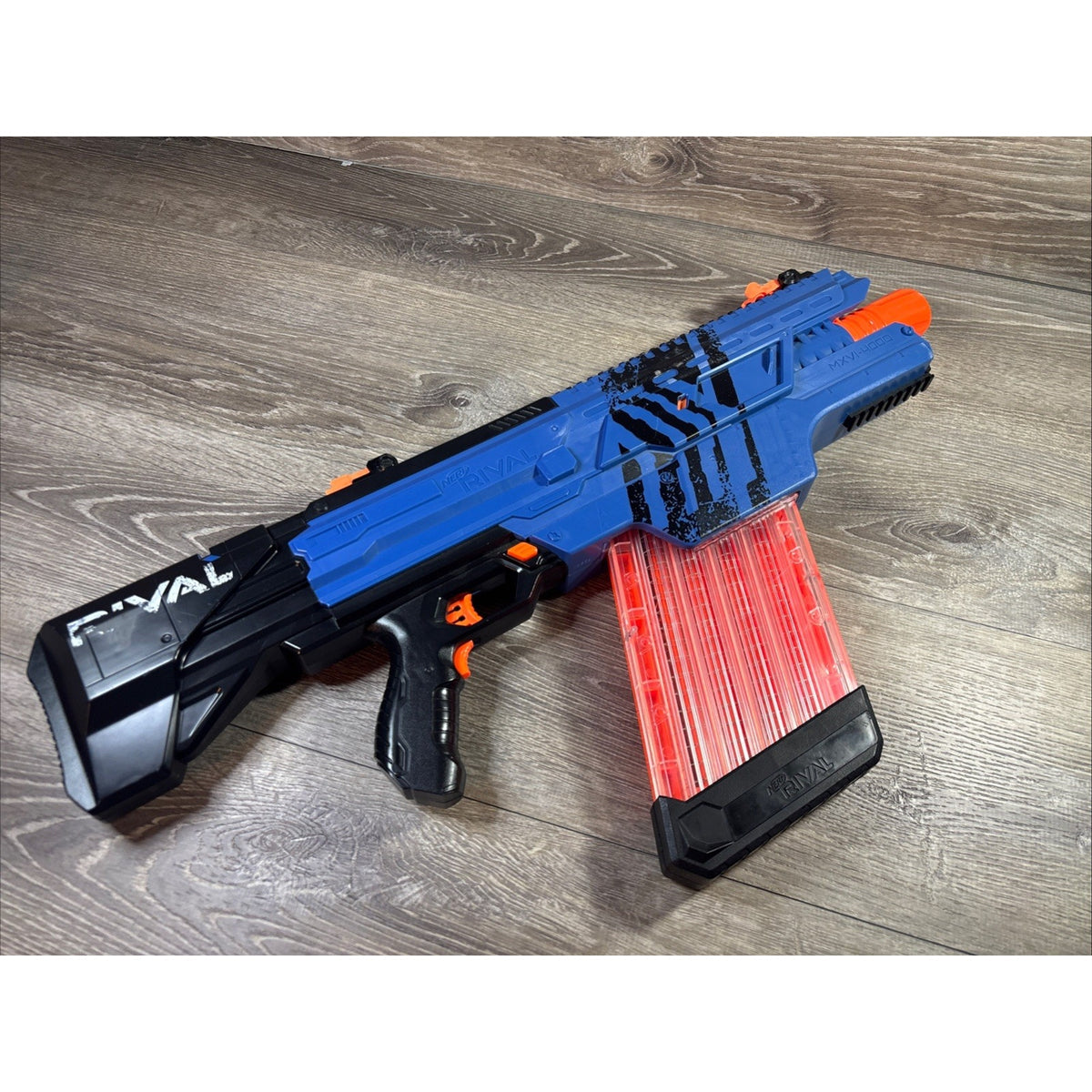 Nerf Blue Rival Electric Gun Blaster Khaos MXVI-4000 W/ Magazine