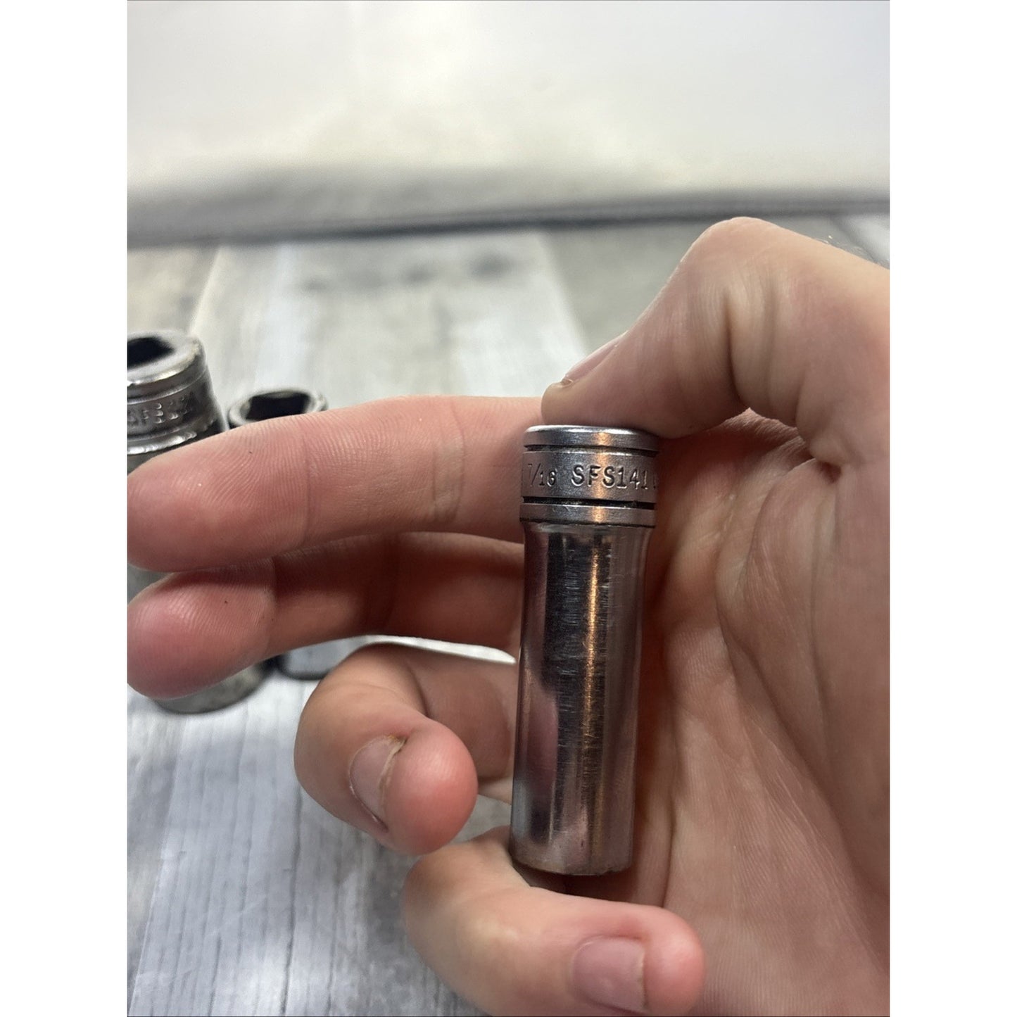 Snap-On Deep Sockets SAE 11/16 1/2 7/16 , 3/8 Drive - SFS 221 161 141