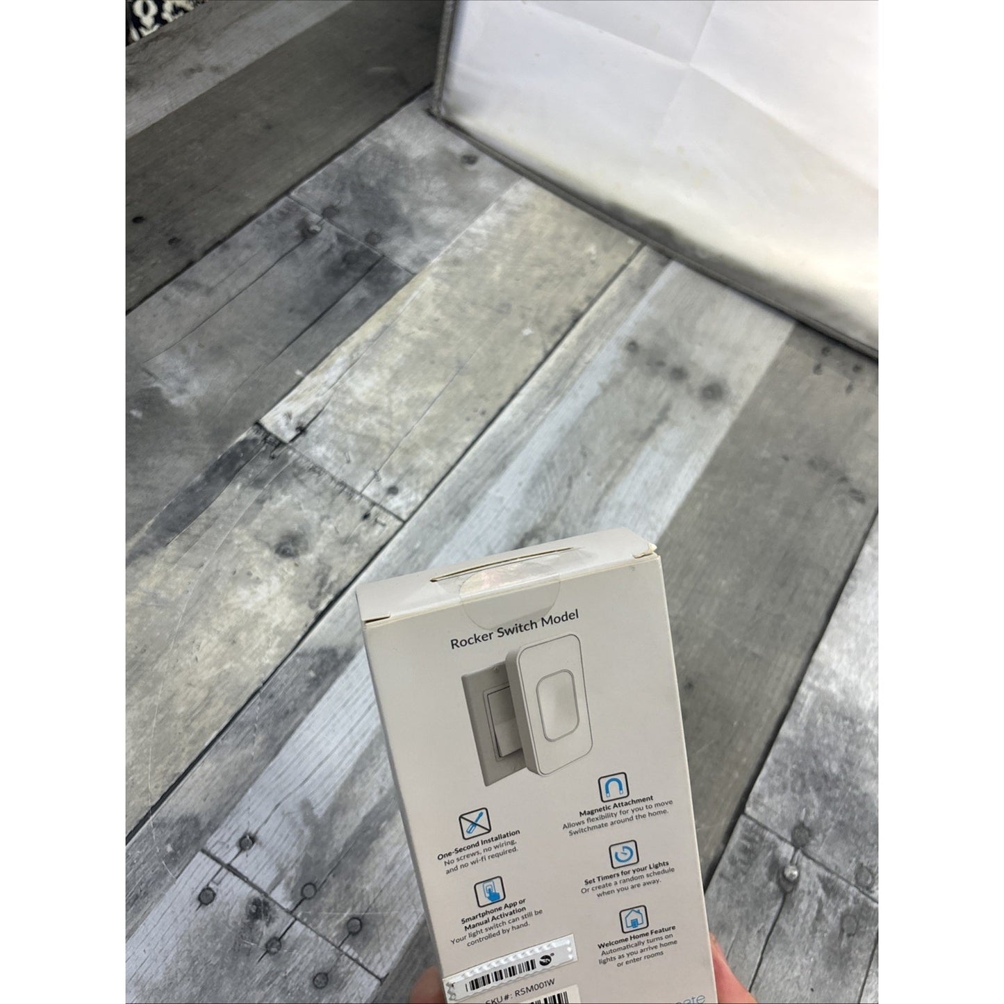 Smart Light Switch, Switchmate, RSM001W for Rocker Style, Phone Control - Sealed