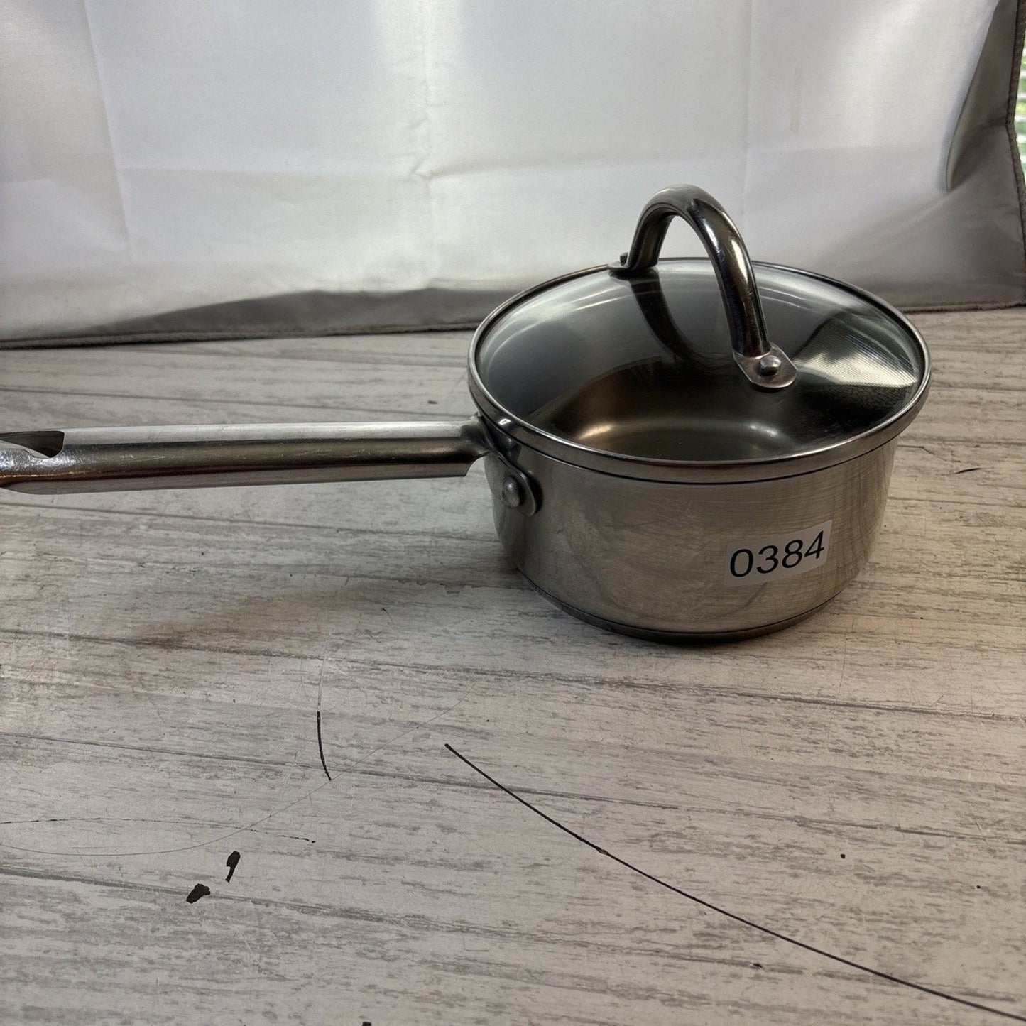 WOLFGANG PUCK'S CAFE COLLECTION 11 1/2 SAUCE PAN PAN WITH GLASS LID 042004