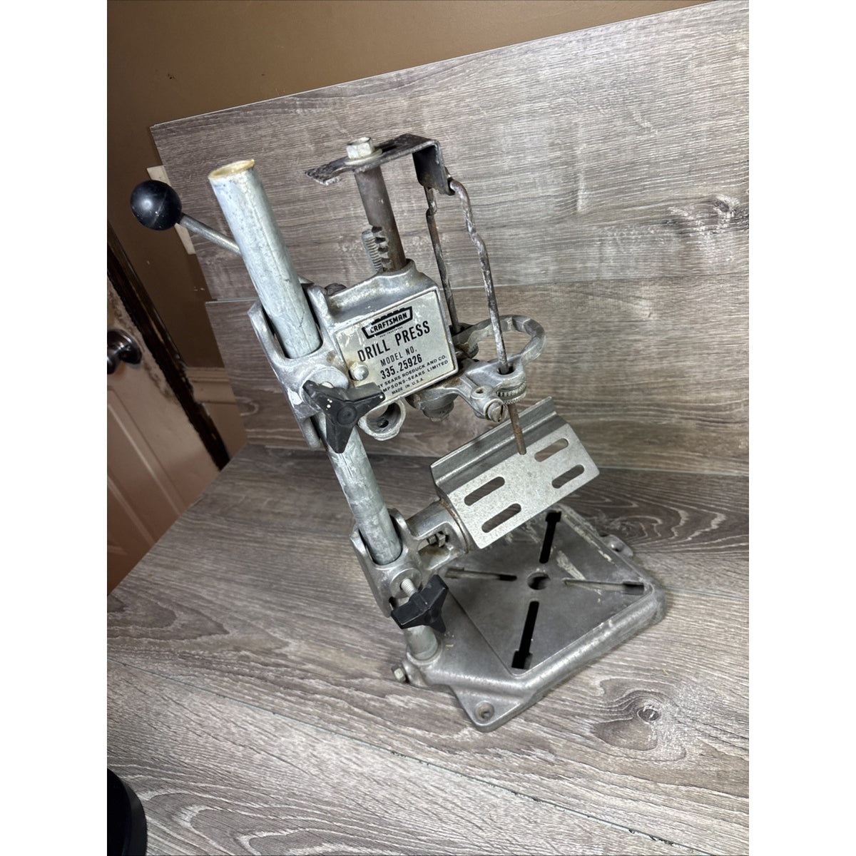 Vintage Craftsman Sears Drill Press Stand 335.25926 Gray Hand Drill Holder