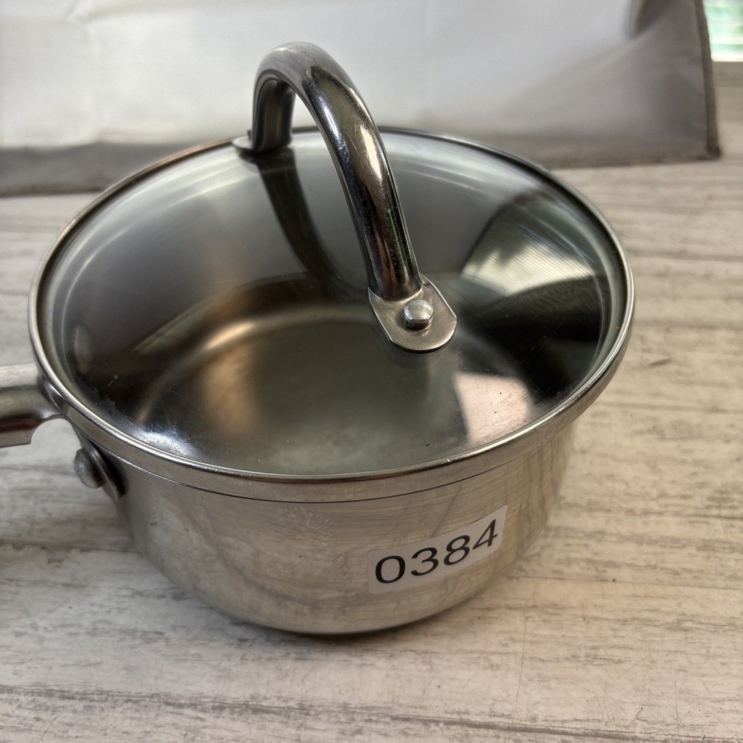 WOLFGANG PUCK'S CAFE COLLECTION 11 1/2 SAUCE PAN PAN WITH GLASS LID 042004