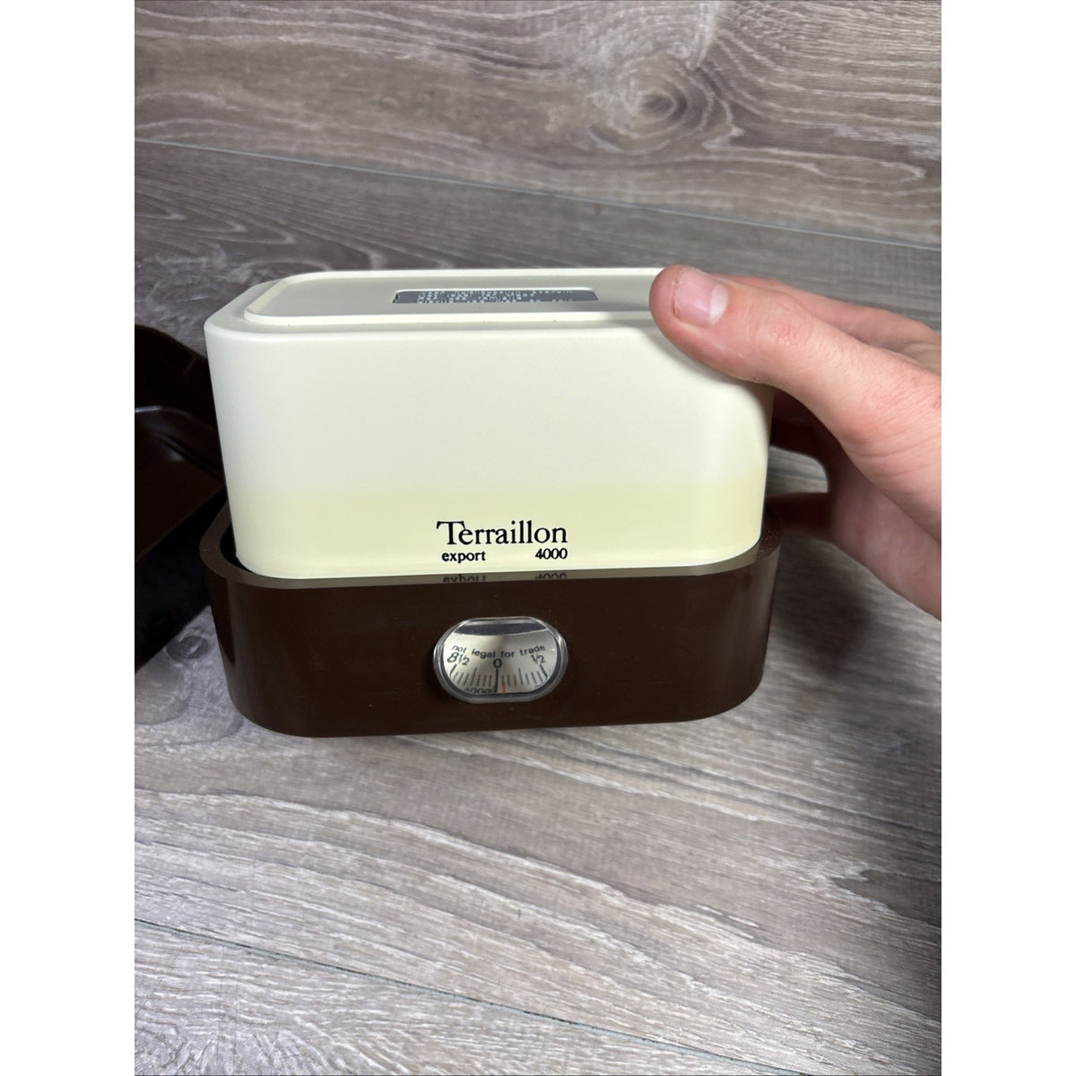 Terraillon Export 4000 Kitchen Scale Vintage Yellow Amber MCM Made in France
