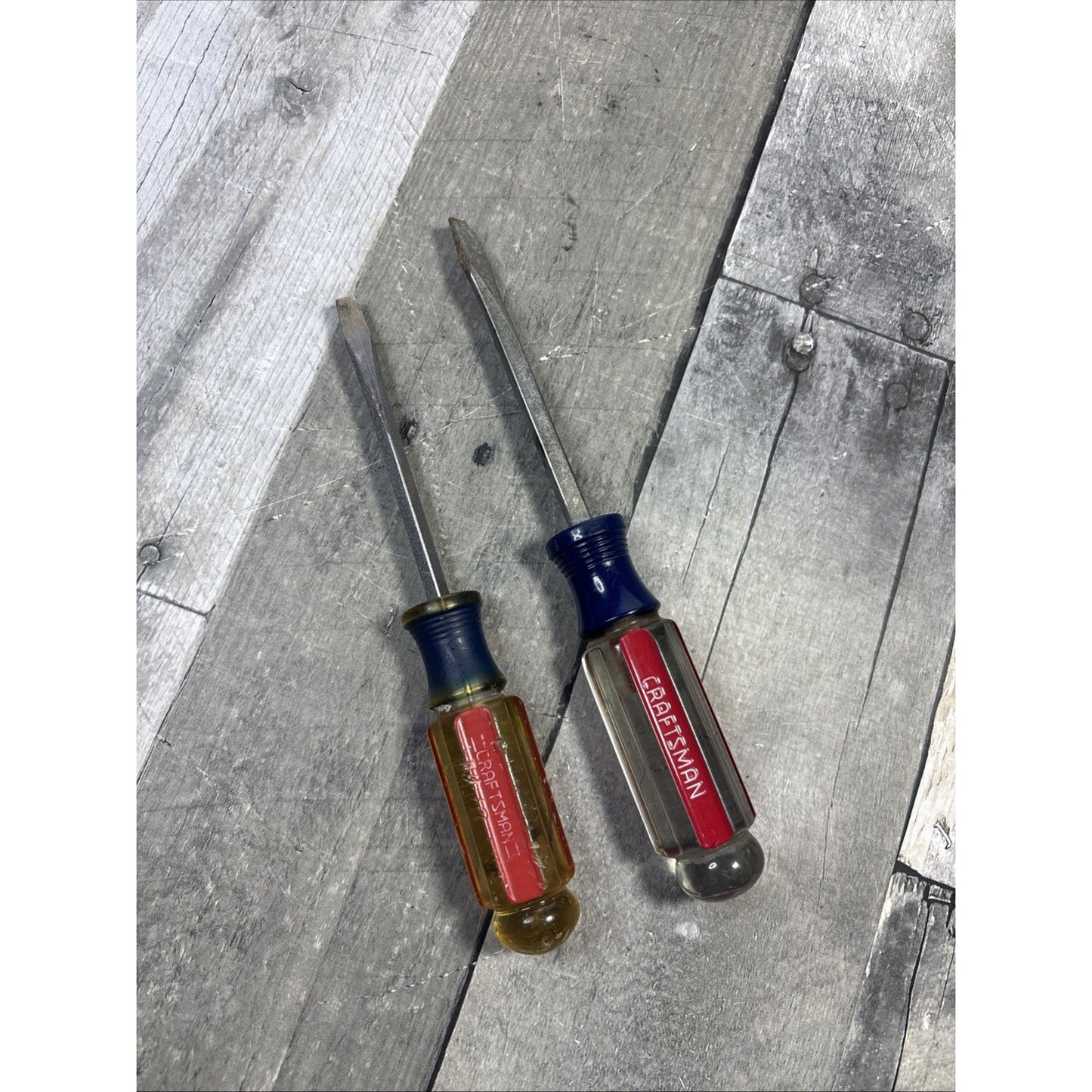 Craftsman Vintage 3/16 & 1/4 WF Slotted Flathead Screwdrivers - 41583 41581