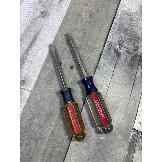 Craftsman Vintage 3/16 & 1/4 WF Slotted Flathead Screwdrivers - 41583 41581