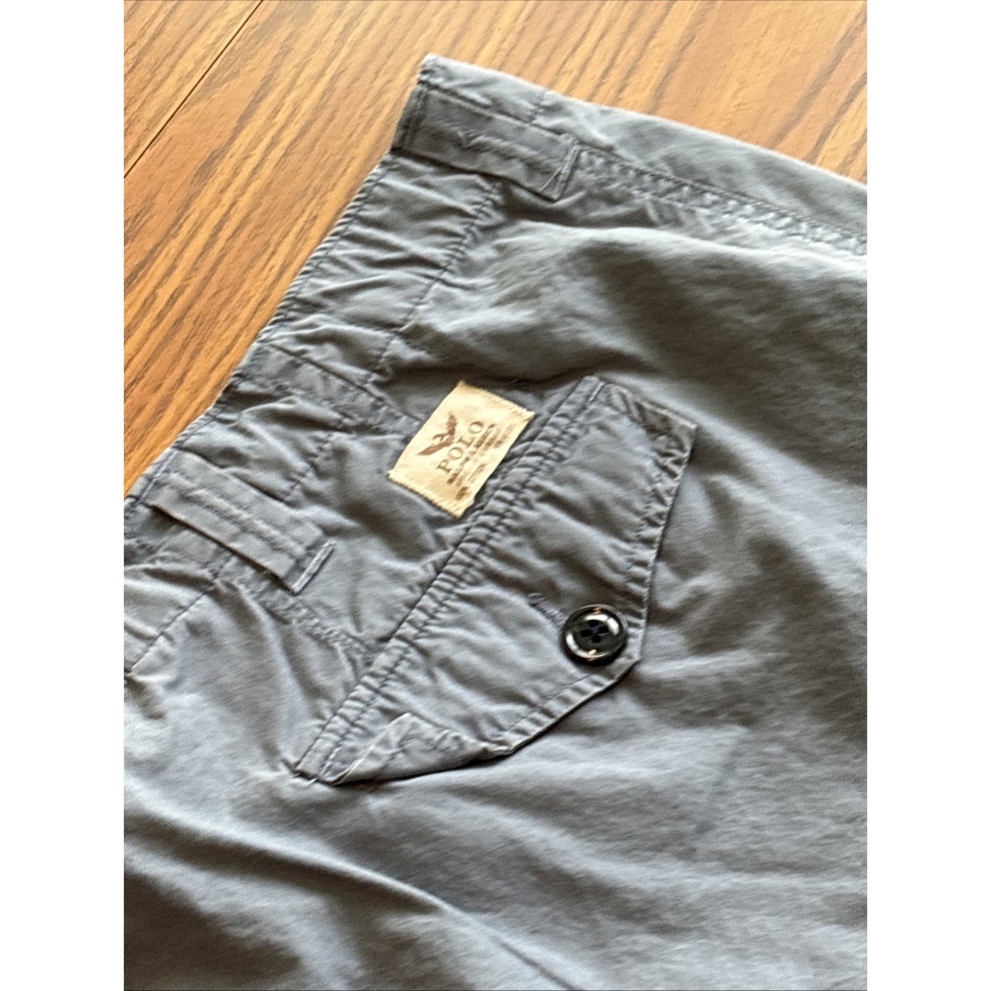 Polo Ralph Lauren Classic Fit Men Gray Cargo Shorts Size 48 Military Utility