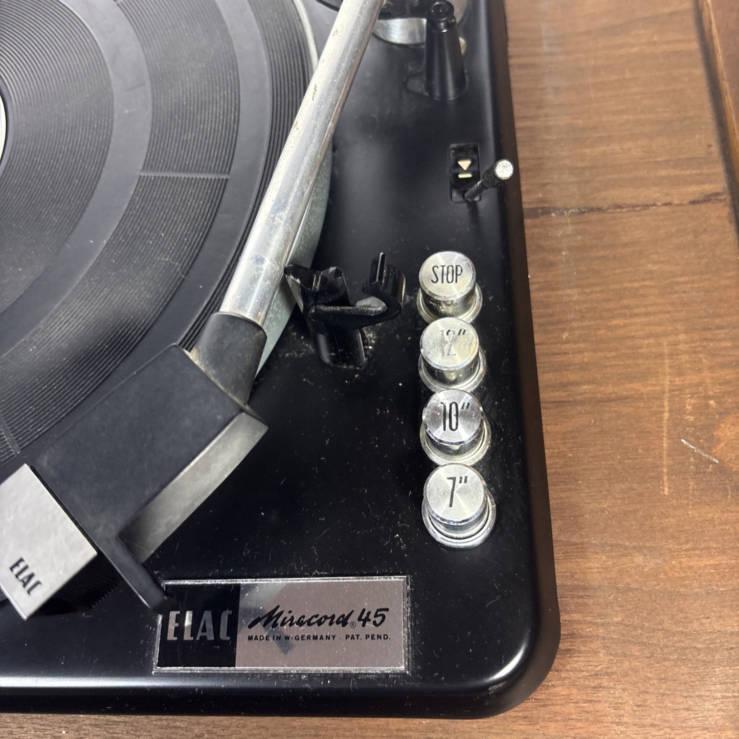 Elac Miracord 45 Turntable Realistic Wood Base Original