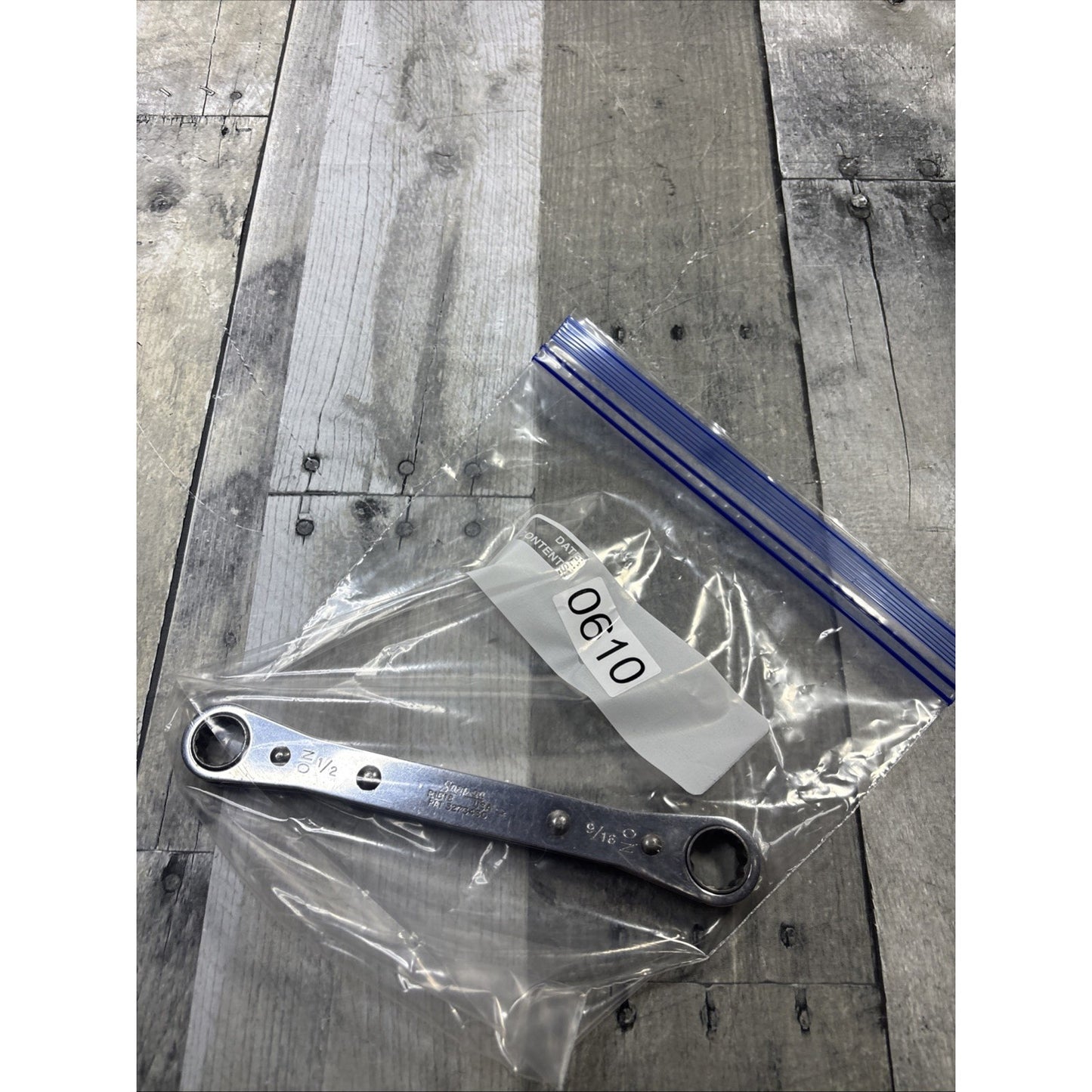 SNAP.ON spanner ratcheting wrench 1/2" & 9/16" 12. point sided R1618 0610