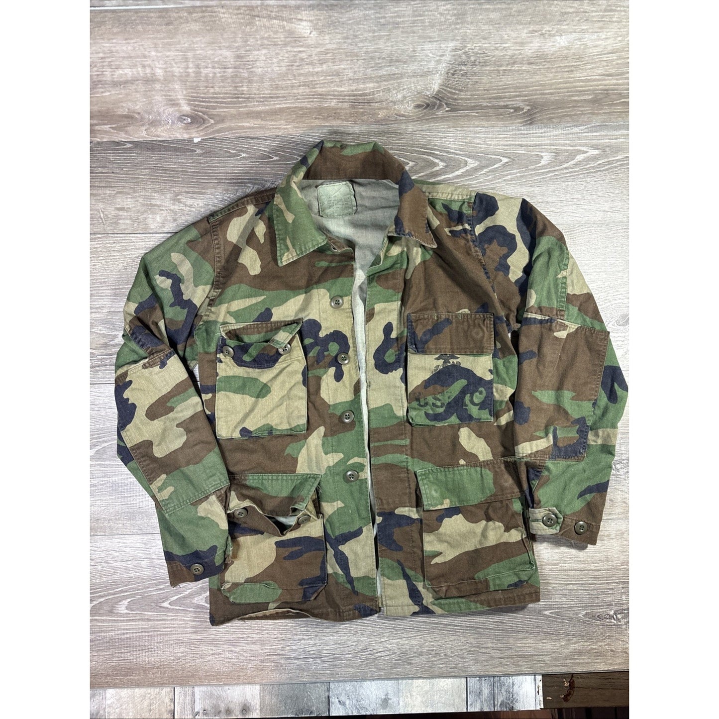 Vintage USMC Woodland BDU Field Coat Jacket X-Small Short