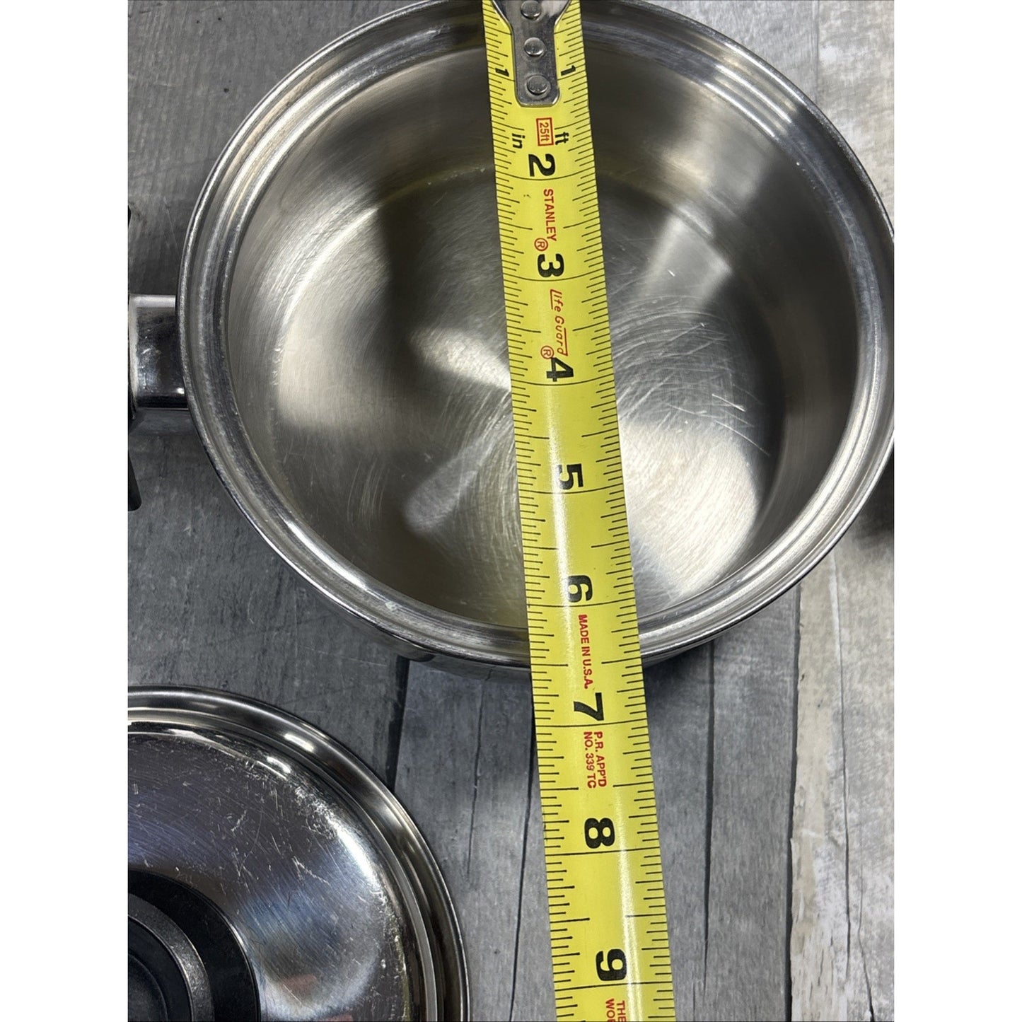 Royal Queen Temp Tone Plus 6.5” Stock Pot/Lid - 5 Ply Stainless Steel Multi Core