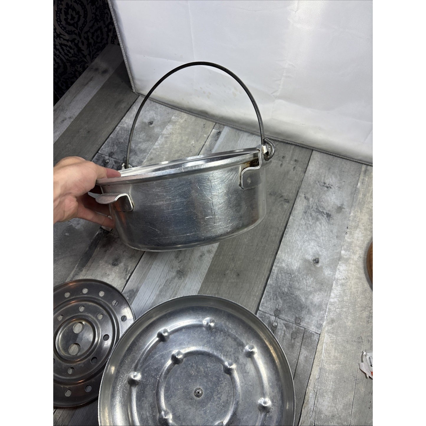 Vintage WEAR EVER #2344 1/2 Aluminum Lidded Pot w/ Handle & Pressure Release